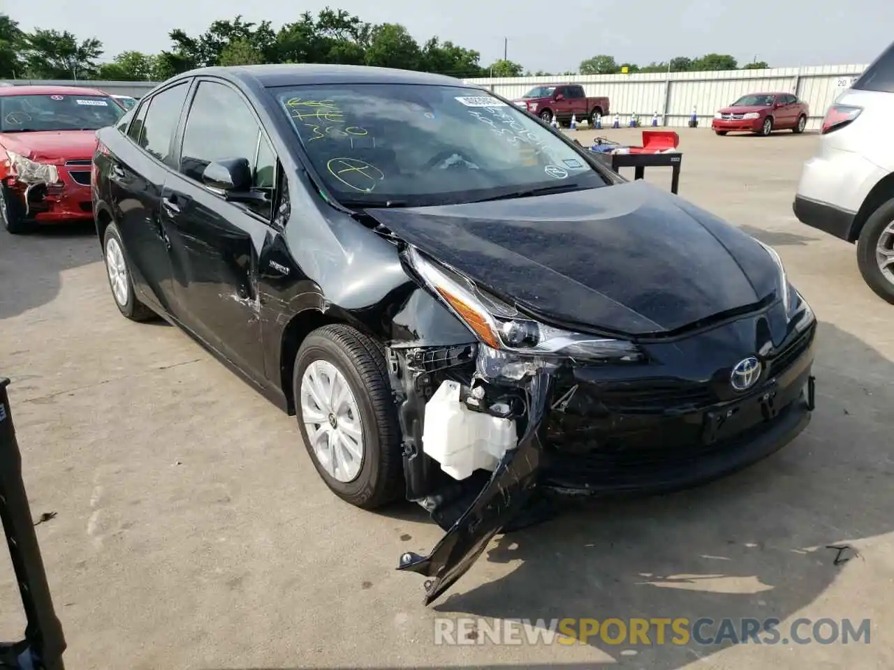 1 Photograph of a damaged car JTDKARFU3L3114274 TOYOTA PRIUS 2020