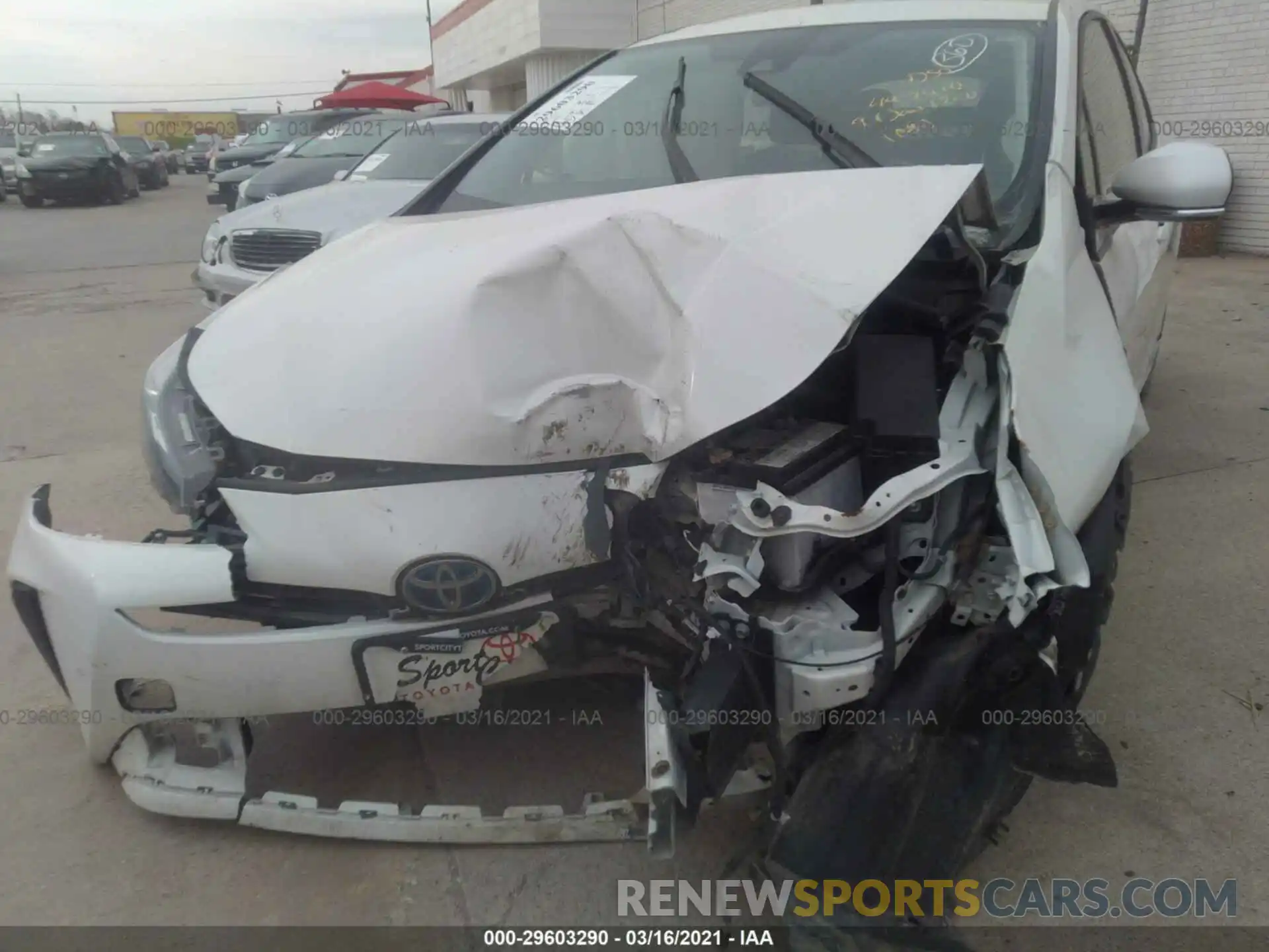 6 Фотография поврежденного автомобиля JTDKARFU3L3114680 TOYOTA PRIUS 2020