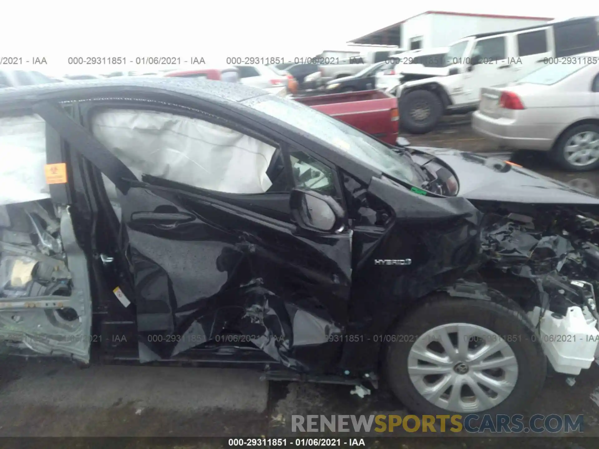 6 Photograph of a damaged car JTDKARFU3L3116039 TOYOTA PRIUS 2020