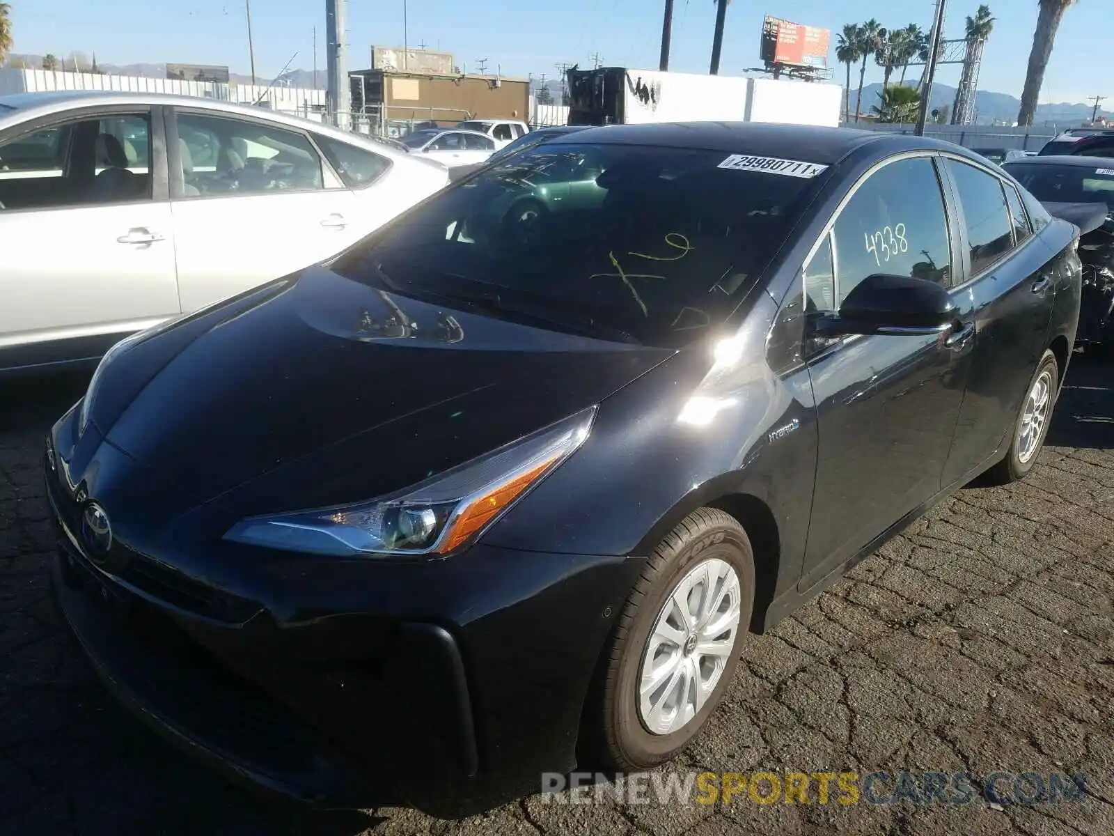 2 Photograph of a damaged car JTDKARFU3L3116543 TOYOTA PRIUS 2020