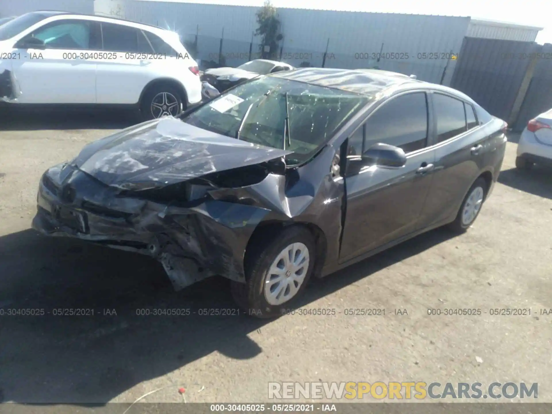 2 Photograph of a damaged car JTDKARFU3L3118082 TOYOTA PRIUS 2020