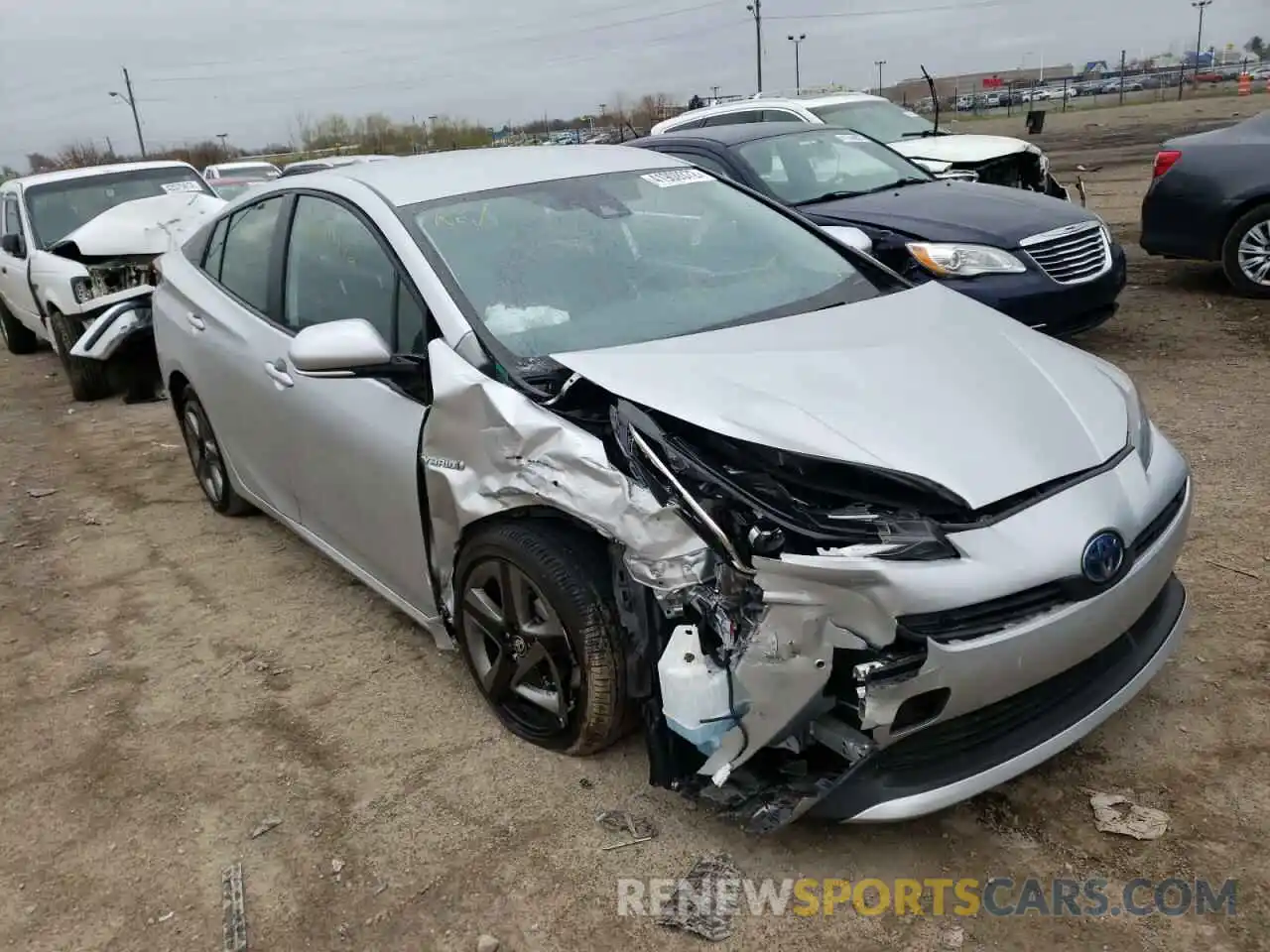 1 Photograph of a damaged car JTDKARFU3L3120320 TOYOTA PRIUS 2020