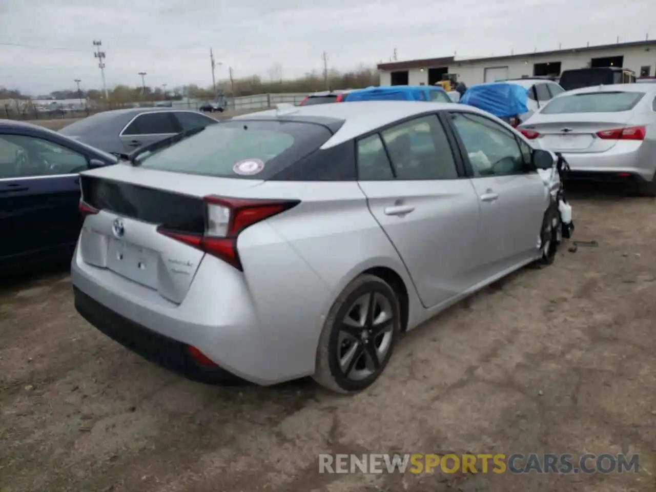 4 Photograph of a damaged car JTDKARFU3L3120320 TOYOTA PRIUS 2020