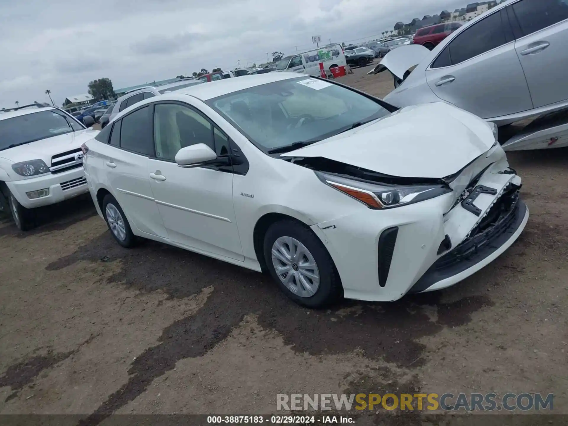 1 Photograph of a damaged car JTDKARFU3L3120642 TOYOTA PRIUS 2020