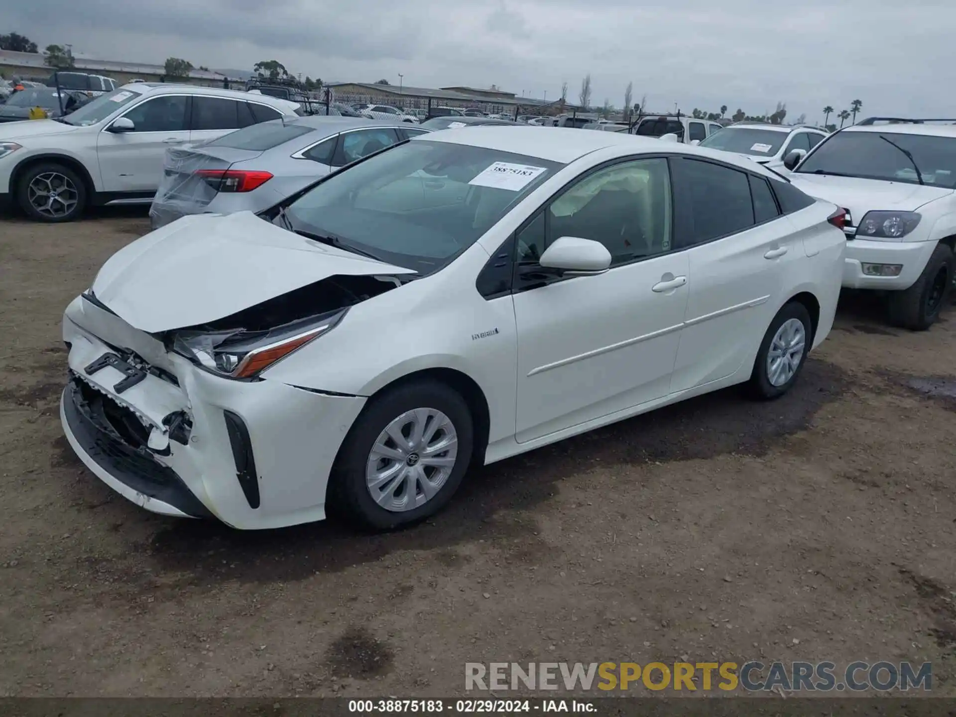 2 Photograph of a damaged car JTDKARFU3L3120642 TOYOTA PRIUS 2020