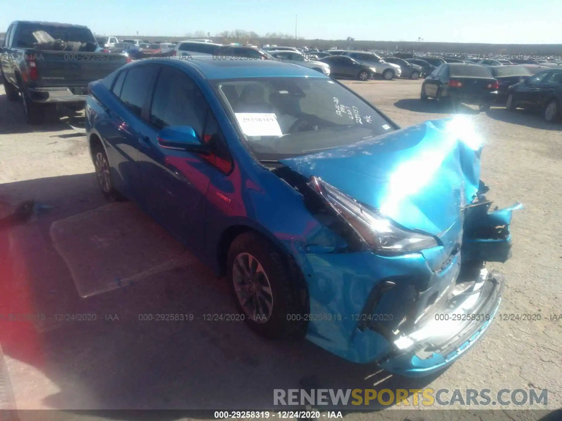 1 Photograph of a damaged car JTDKARFU3L3120656 TOYOTA PRIUS 2020