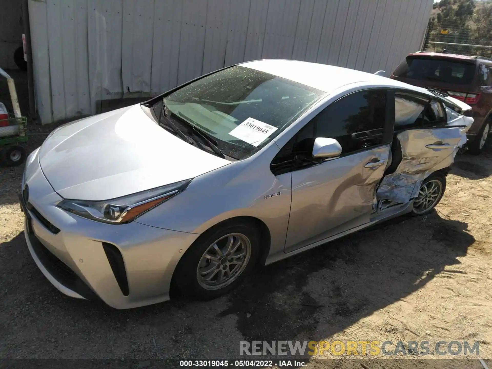 2 Photograph of a damaged car JTDKARFU3L3123041 TOYOTA PRIUS 2020