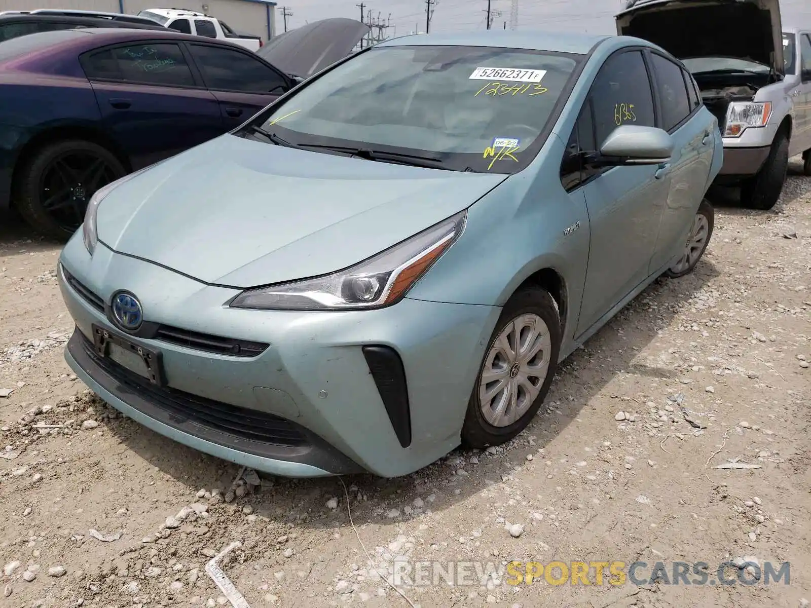 2 Photograph of a damaged car JTDKARFU3L3123413 TOYOTA PRIUS 2020