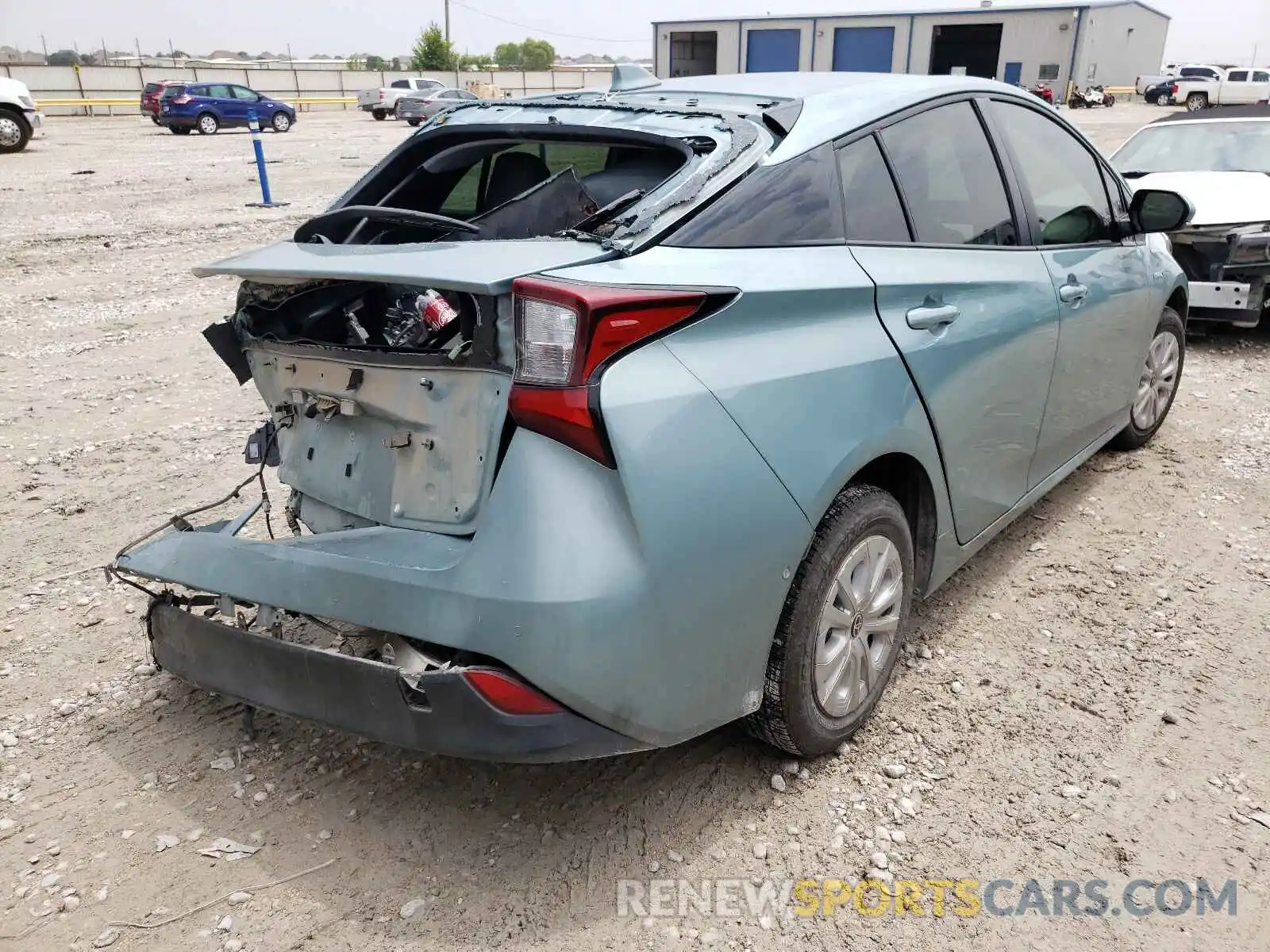 4 Photograph of a damaged car JTDKARFU3L3123413 TOYOTA PRIUS 2020