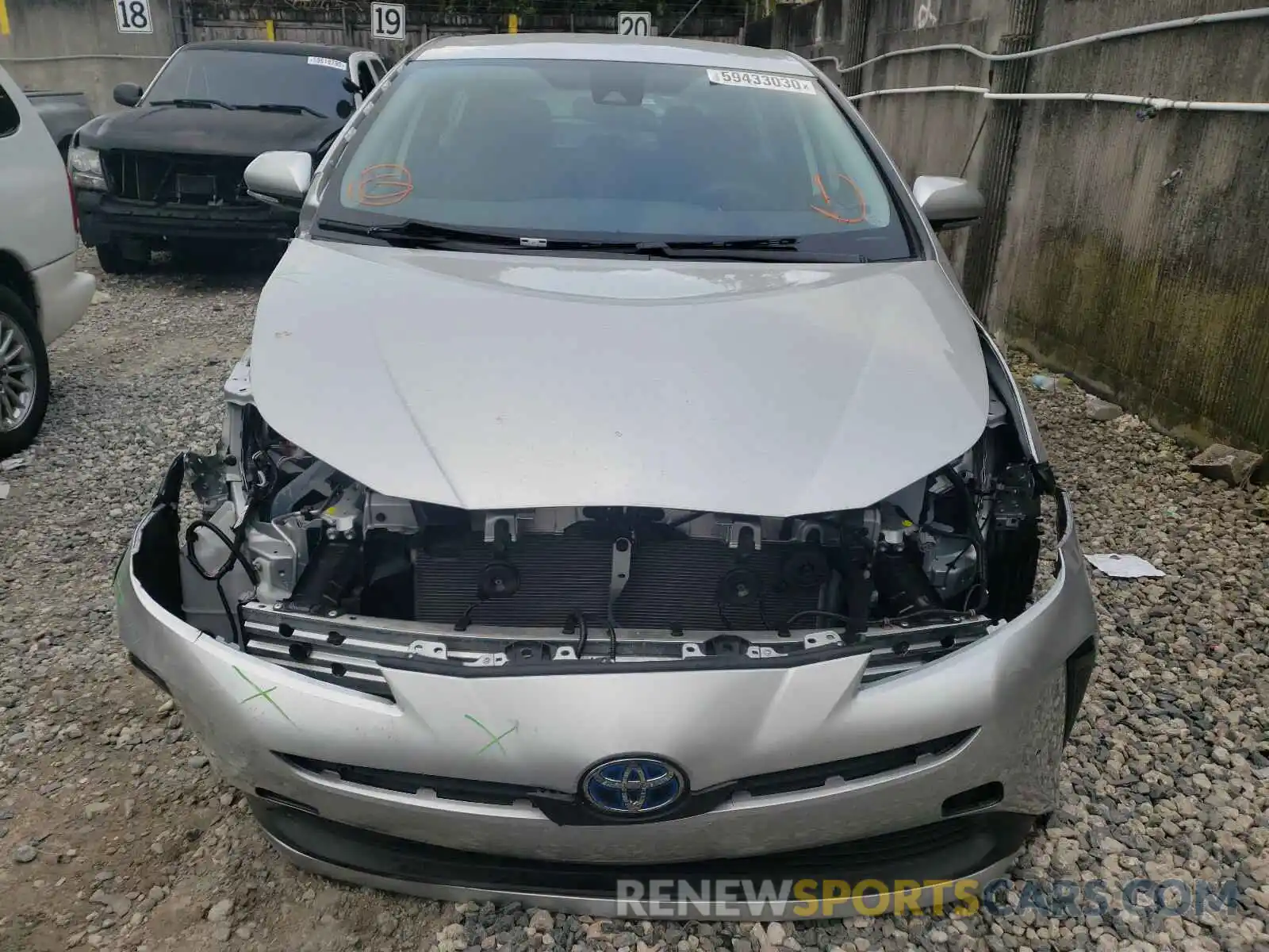 9 Photograph of a damaged car JTDKARFU3L3123895 TOYOTA PRIUS 2020