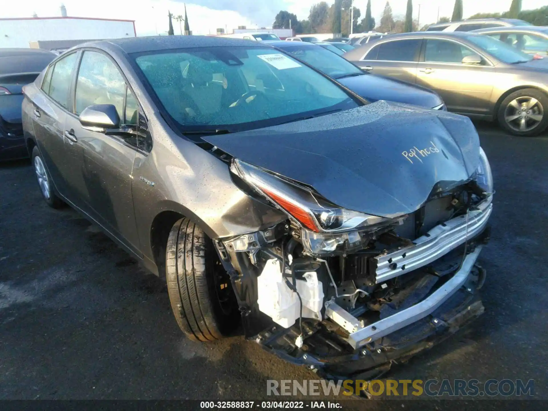 1 Photograph of a damaged car JTDKARFU3L3125341 TOYOTA PRIUS 2020