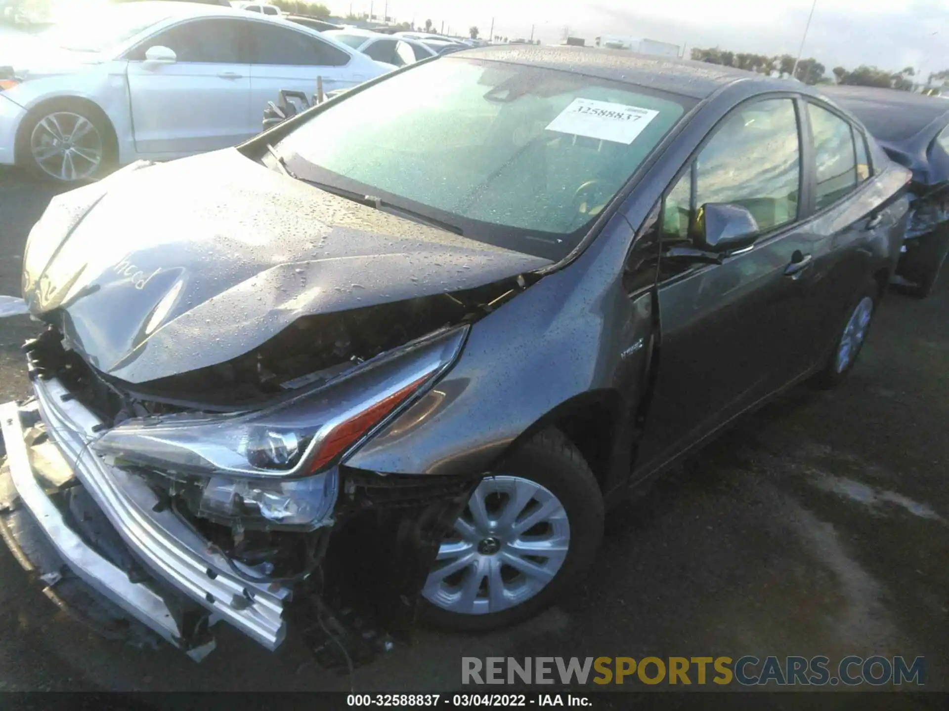 2 Photograph of a damaged car JTDKARFU3L3125341 TOYOTA PRIUS 2020