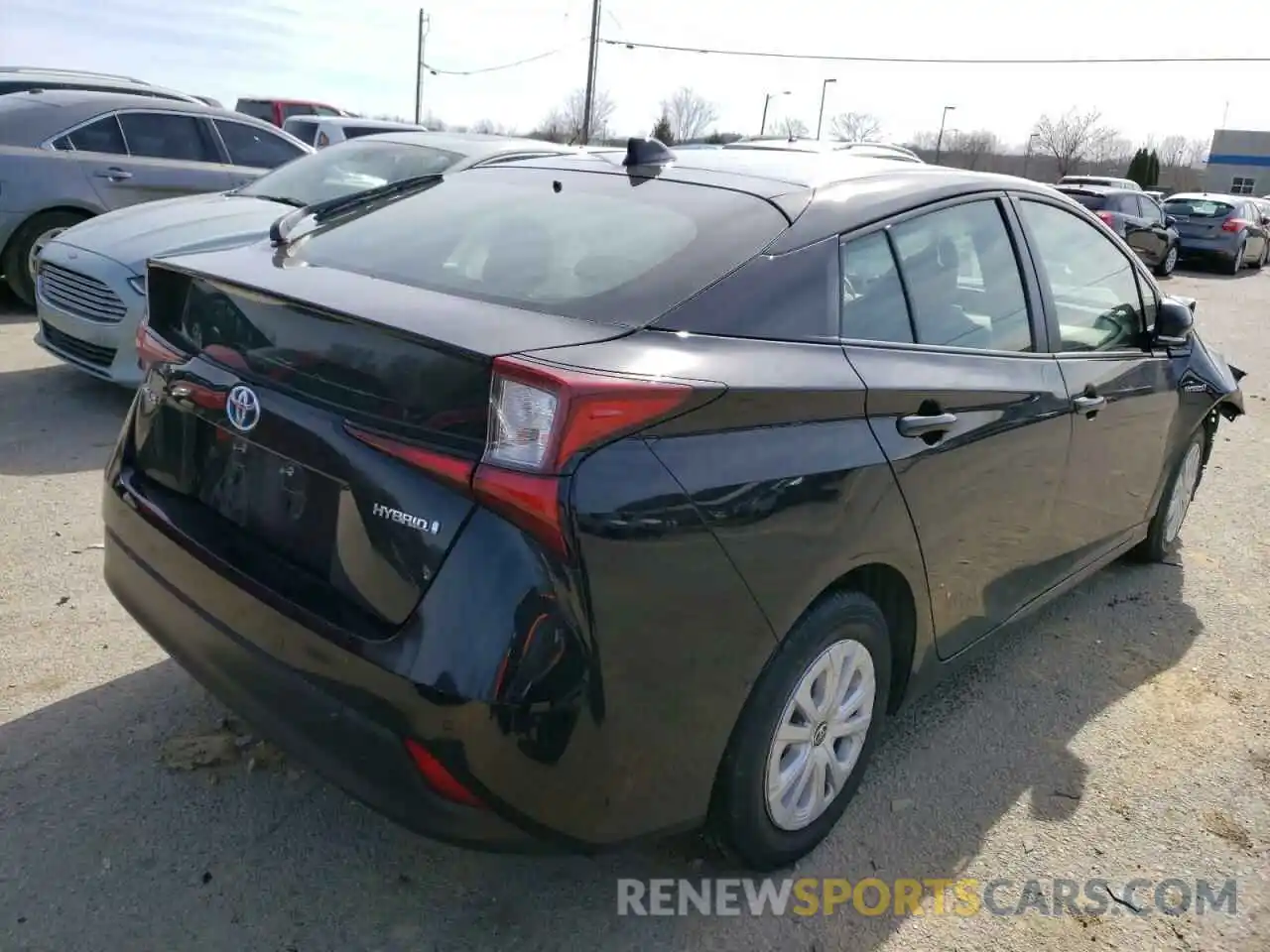 4 Photograph of a damaged car JTDKARFU3L3126117 TOYOTA PRIUS 2020