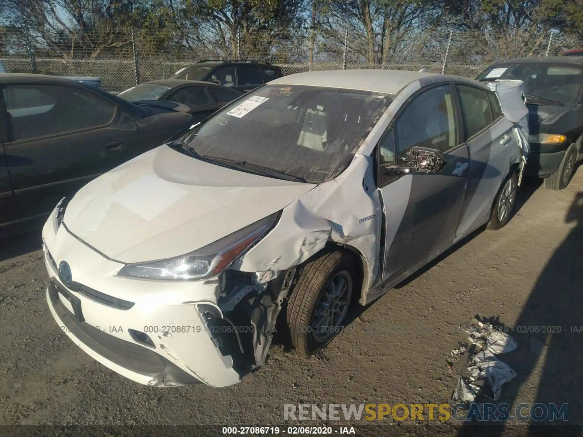 2 Photograph of a damaged car JTDKARFU4L3105440 TOYOTA PRIUS 2020