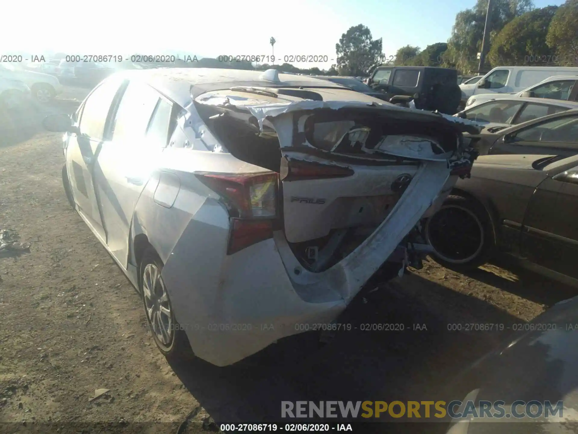 3 Photograph of a damaged car JTDKARFU4L3105440 TOYOTA PRIUS 2020