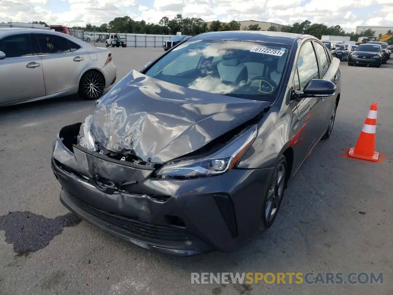 2 Photograph of a damaged car JTDKARFU4L3107964 TOYOTA PRIUS 2020