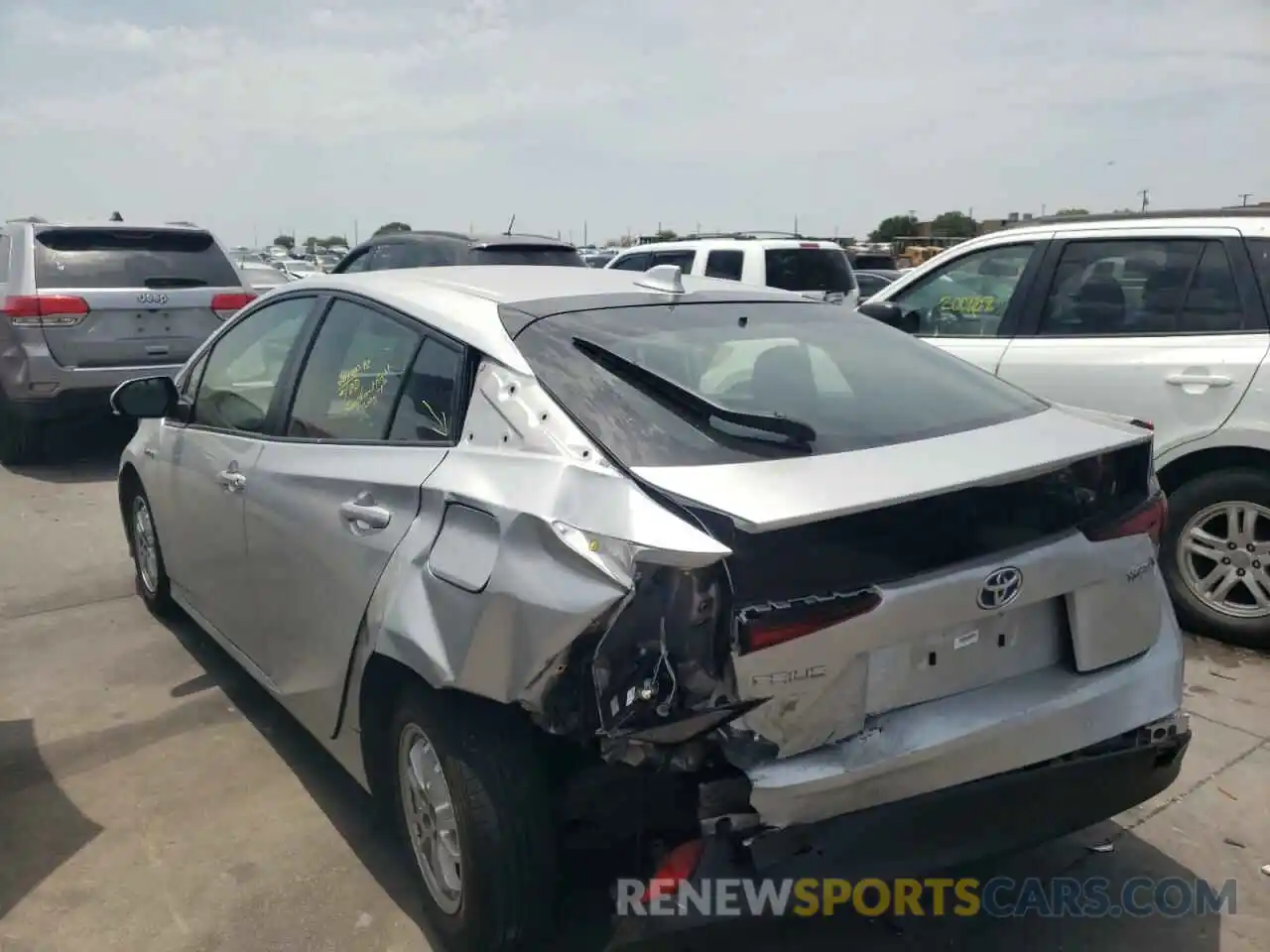 3 Photograph of a damaged car JTDKARFU4L3109150 TOYOTA PRIUS 2020