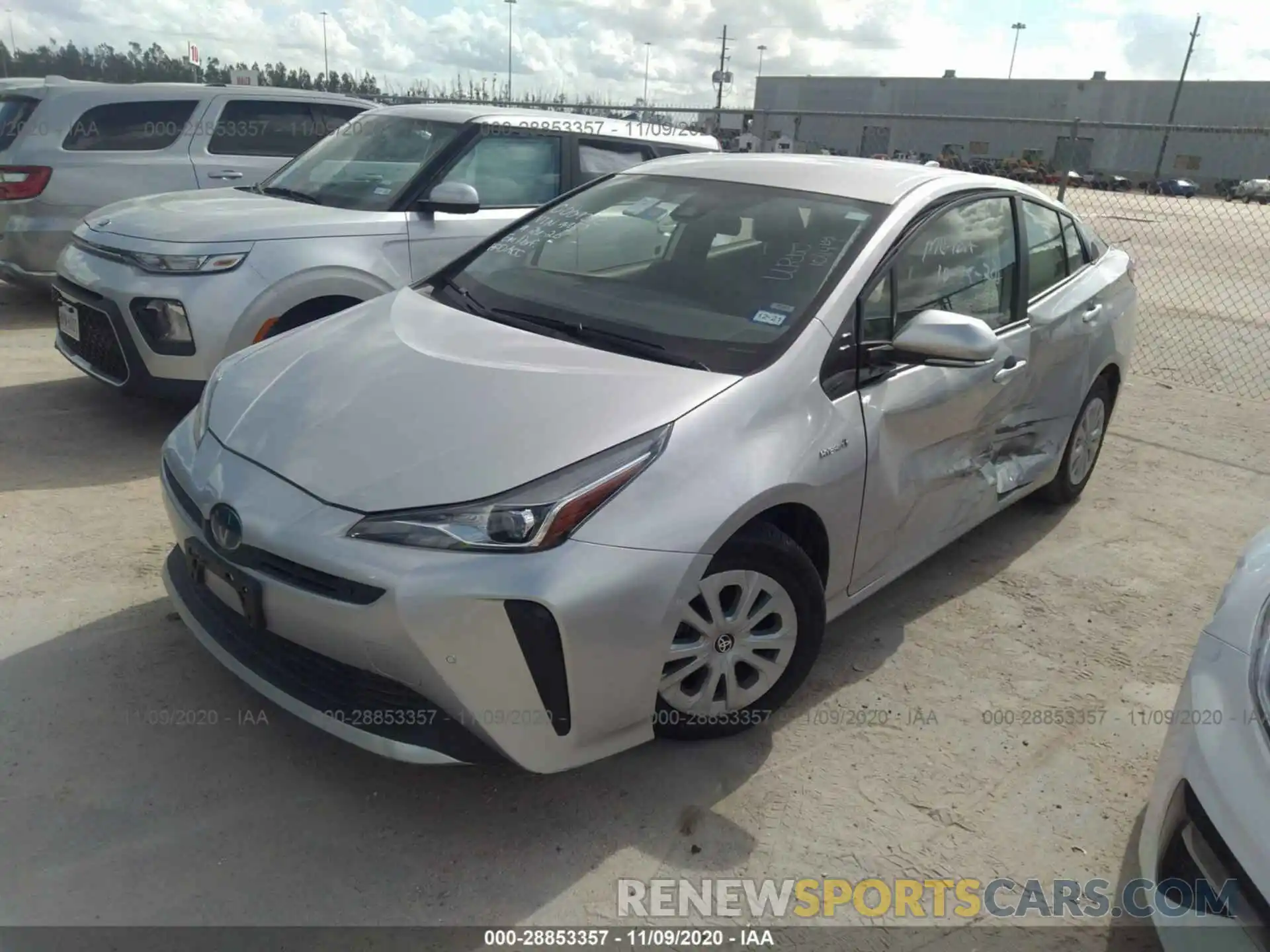 2 Фотография поврежденного автомобиля JTDKARFU4L3109987 TOYOTA PRIUS 2020