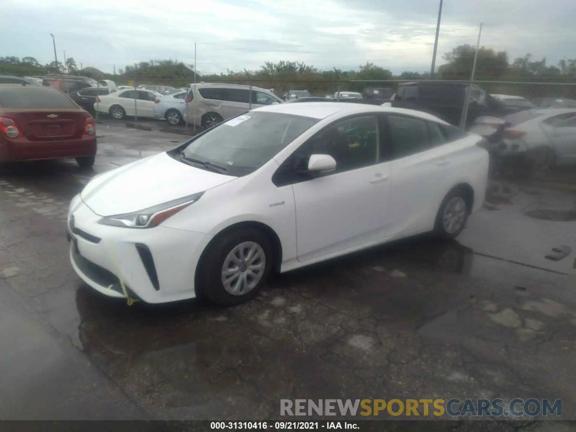 2 Photograph of a damaged car JTDKARFU4L3110024 TOYOTA PRIUS 2020