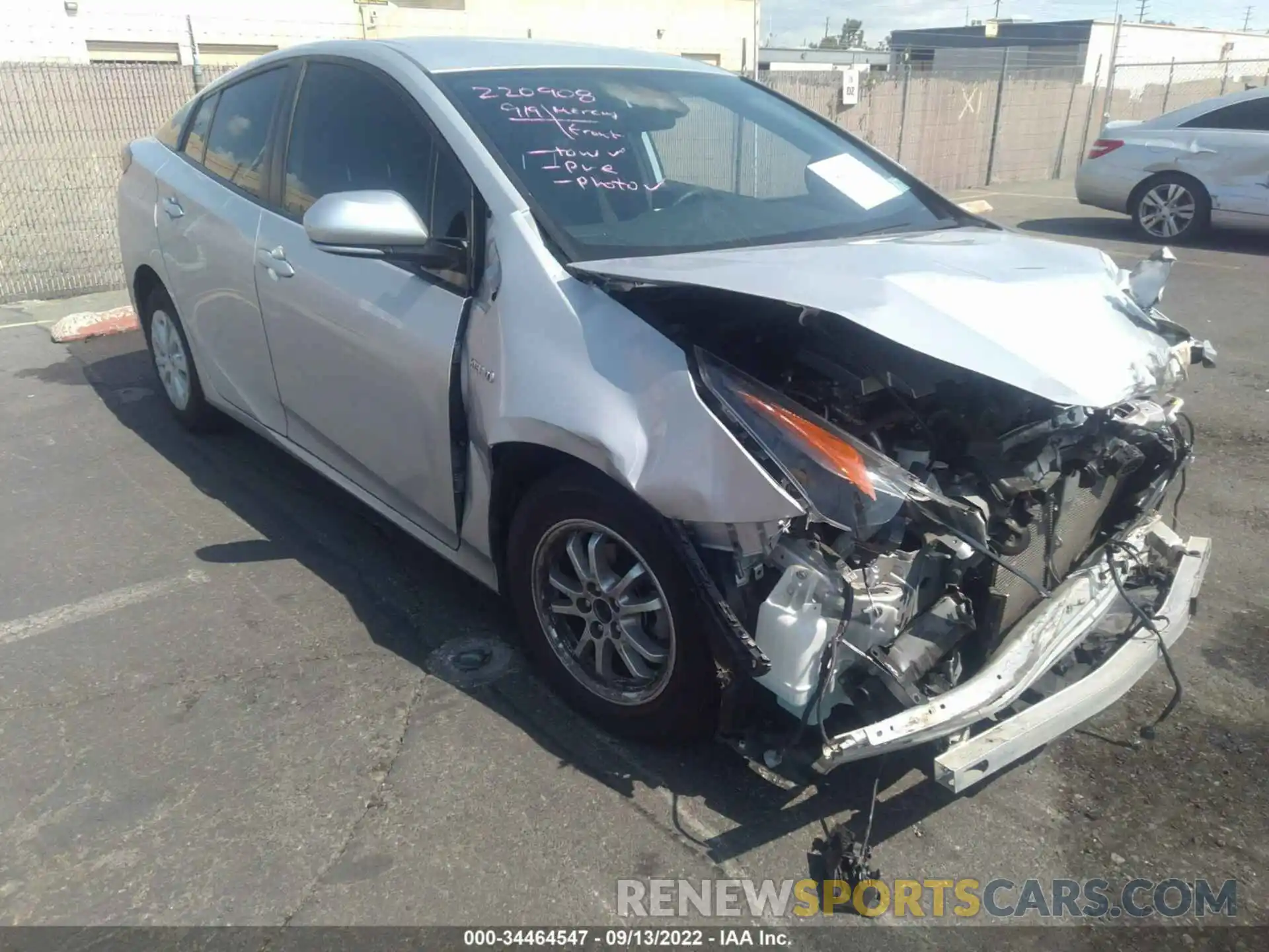 1 Photograph of a damaged car JTDKARFU4L3110945 TOYOTA PRIUS 2020