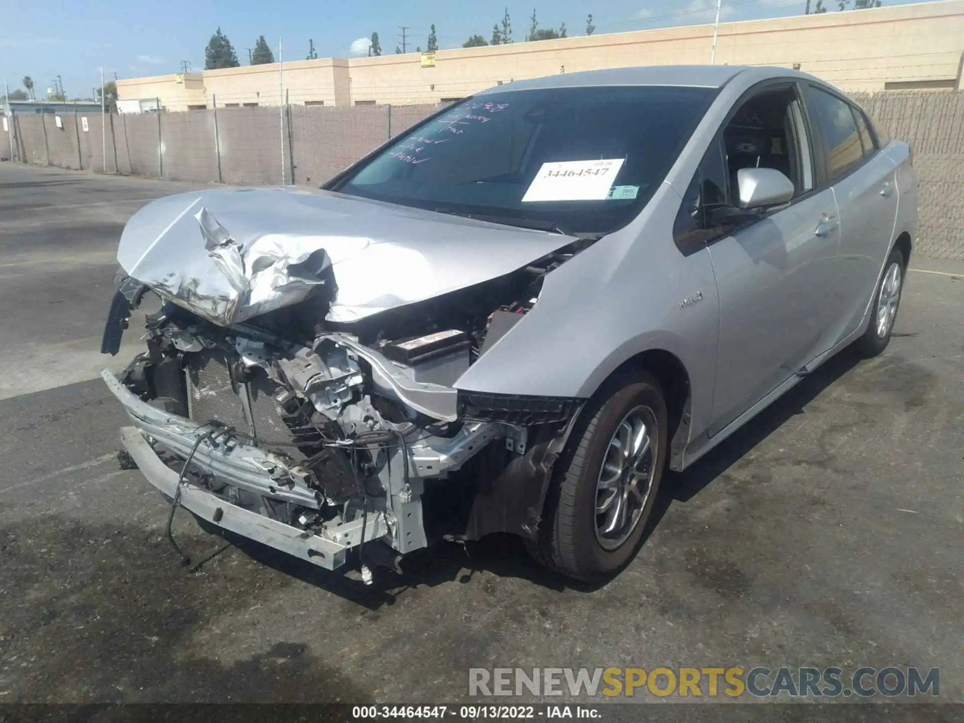 2 Photograph of a damaged car JTDKARFU4L3110945 TOYOTA PRIUS 2020