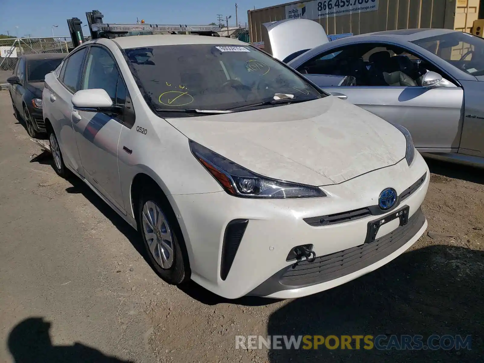 1 Photograph of a damaged car JTDKARFU4L3111206 TOYOTA PRIUS 2020