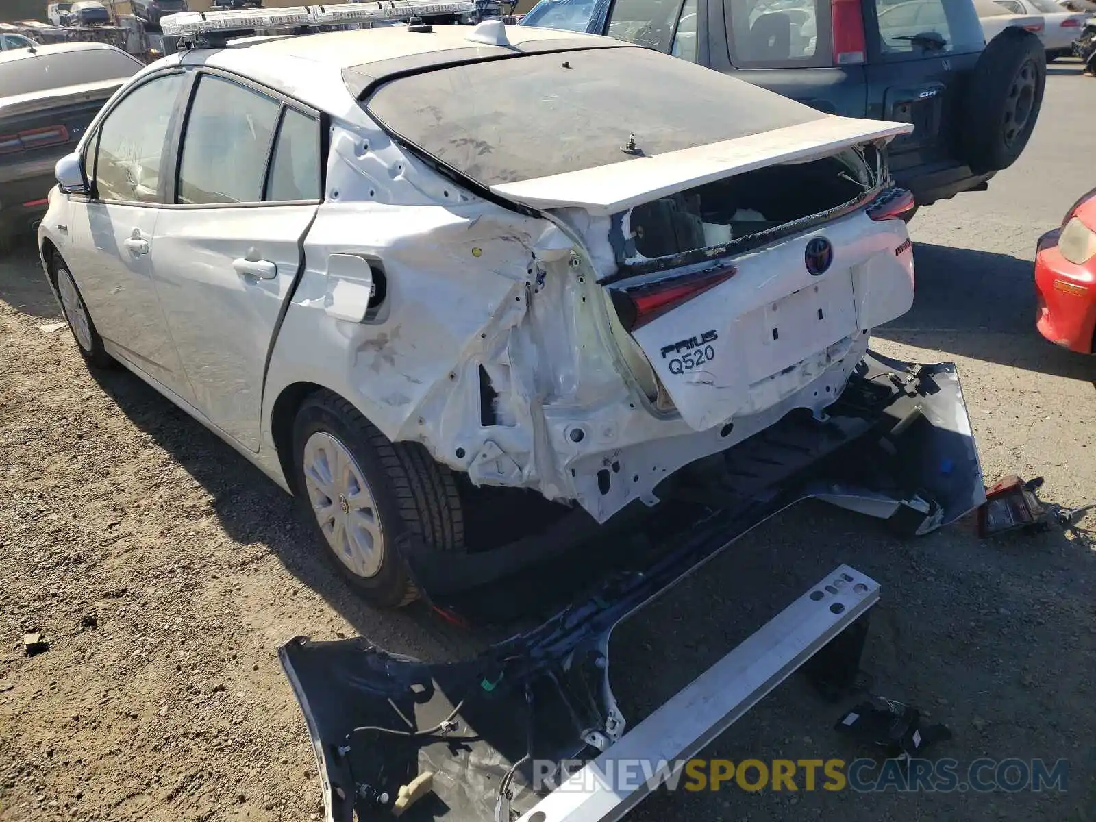 3 Photograph of a damaged car JTDKARFU4L3111206 TOYOTA PRIUS 2020