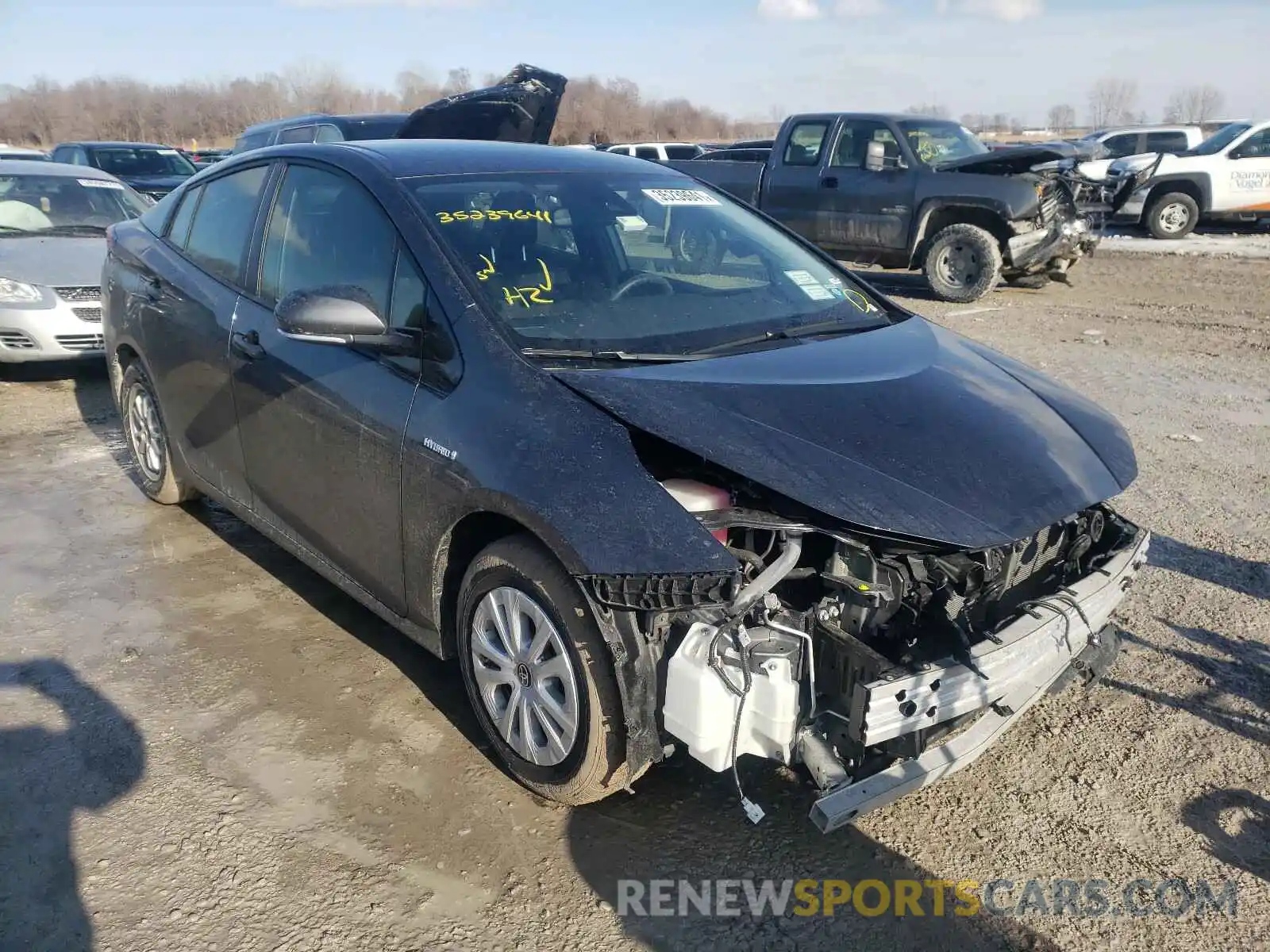 1 Photograph of a damaged car JTDKARFU4L3111707 TOYOTA PRIUS 2020