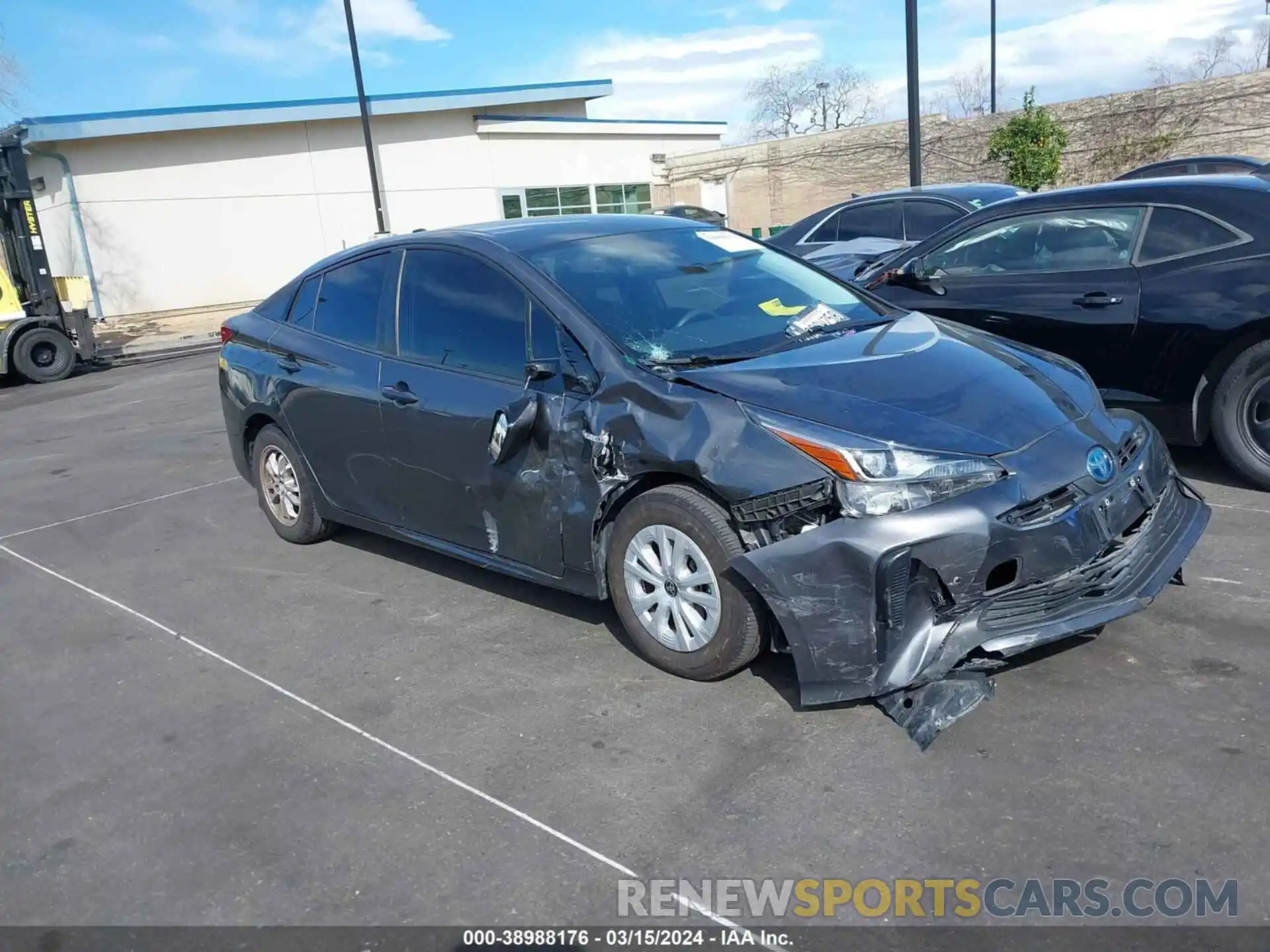 1 Photograph of a damaged car JTDKARFU4L3111805 TOYOTA PRIUS 2020