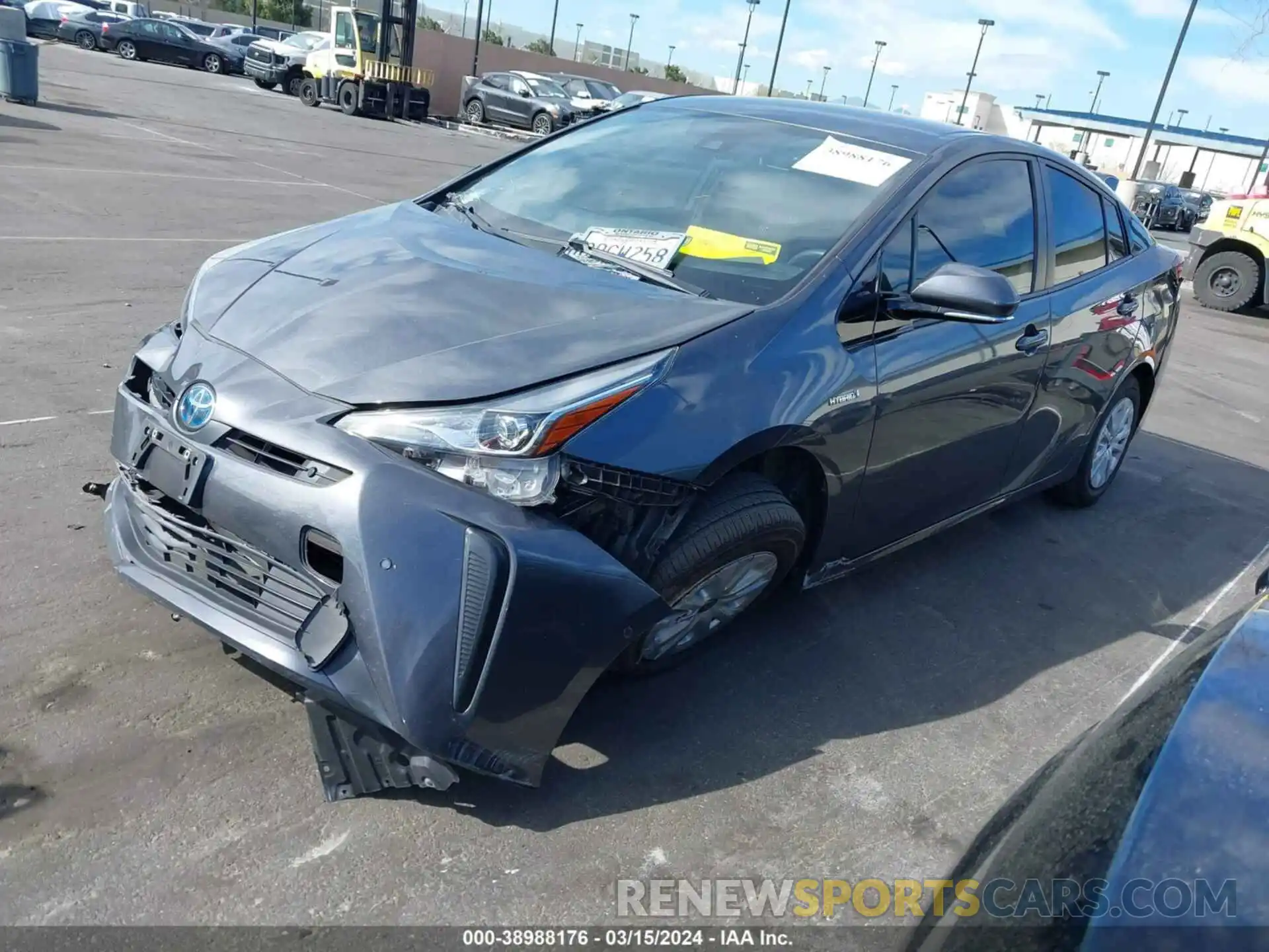 2 Photograph of a damaged car JTDKARFU4L3111805 TOYOTA PRIUS 2020