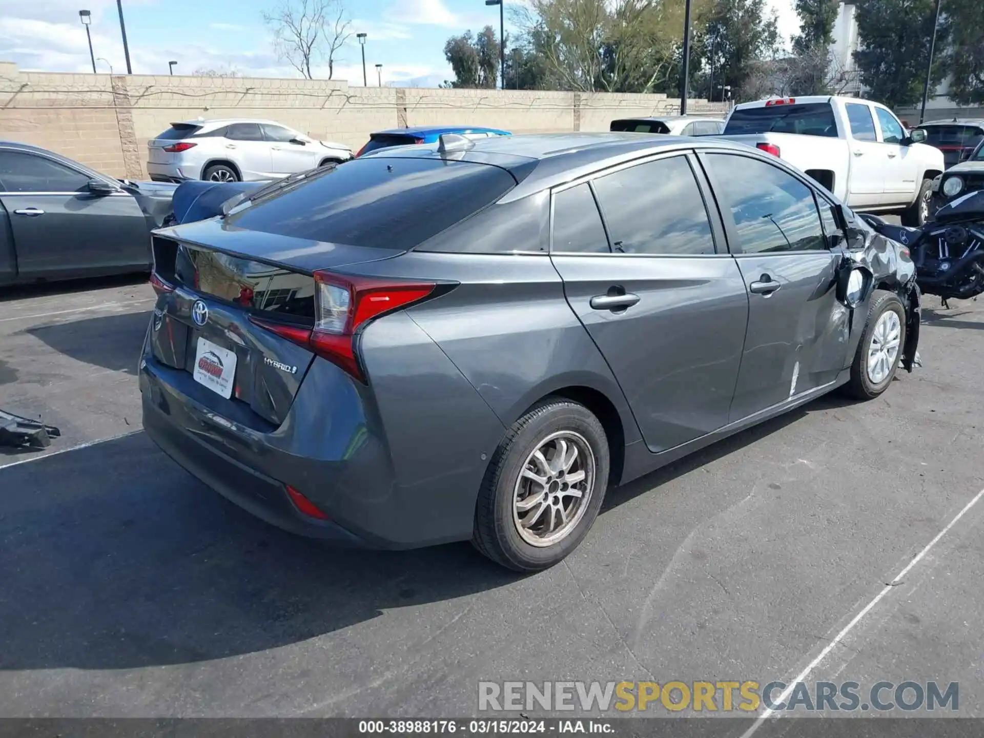 4 Photograph of a damaged car JTDKARFU4L3111805 TOYOTA PRIUS 2020