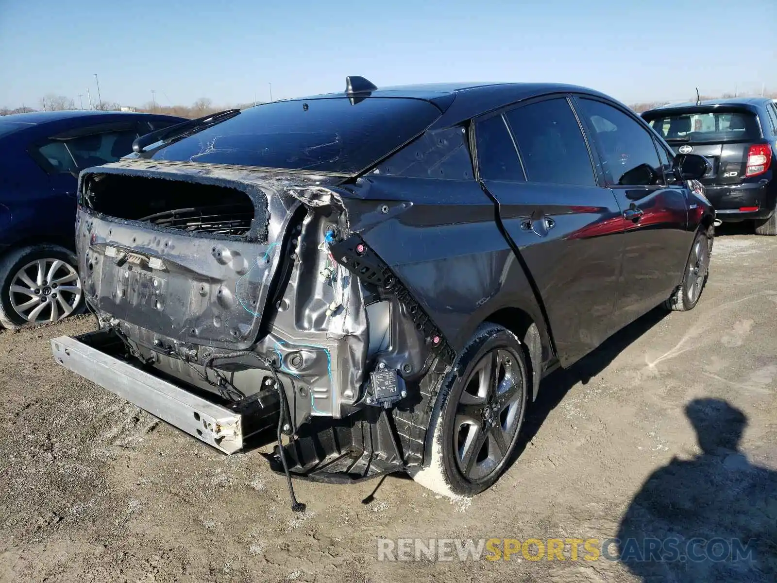 4 Photograph of a damaged car JTDKARFU4L3112775 TOYOTA PRIUS 2020