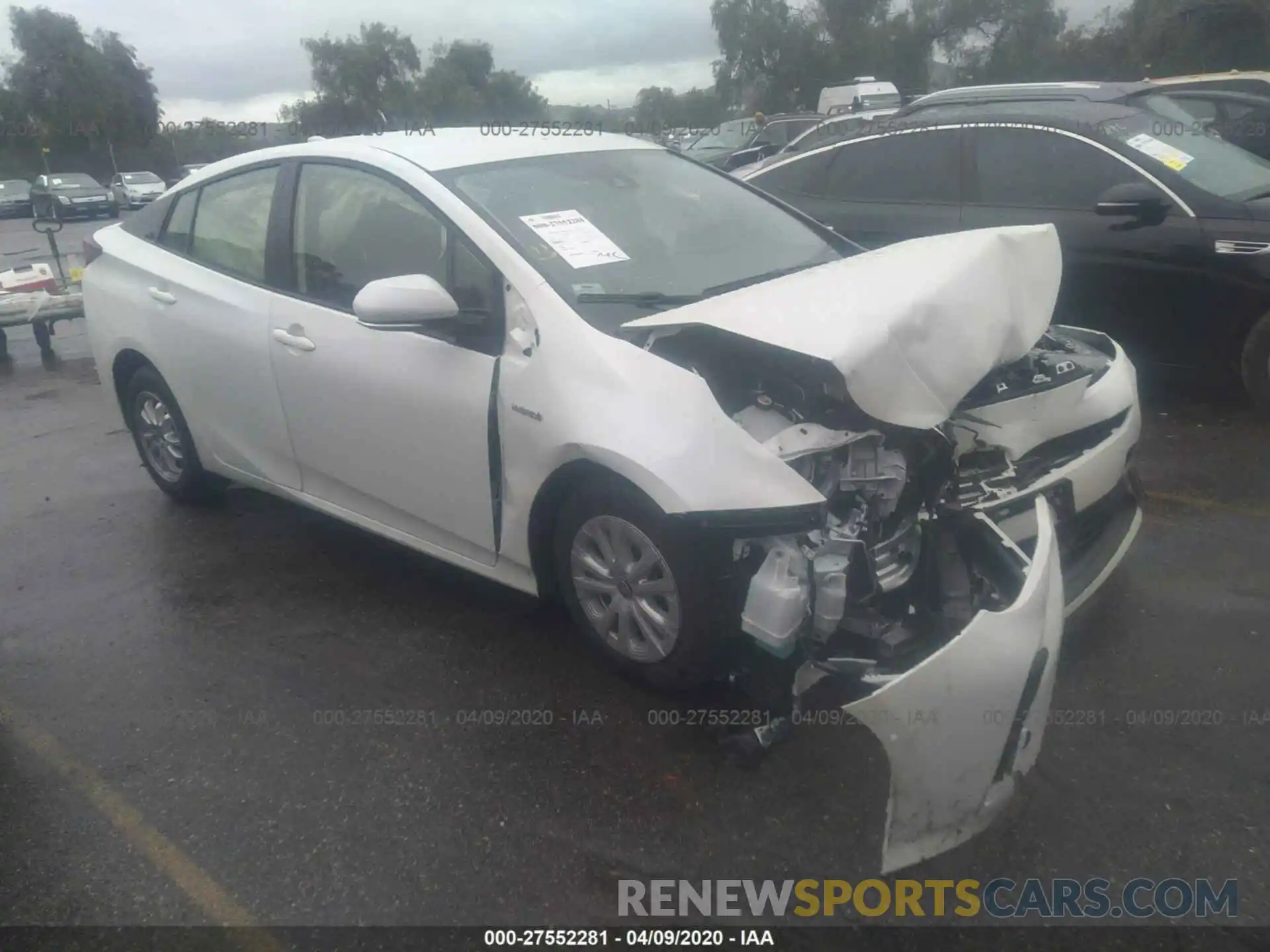 1 Photograph of a damaged car JTDKARFU4L3112954 TOYOTA PRIUS 2020