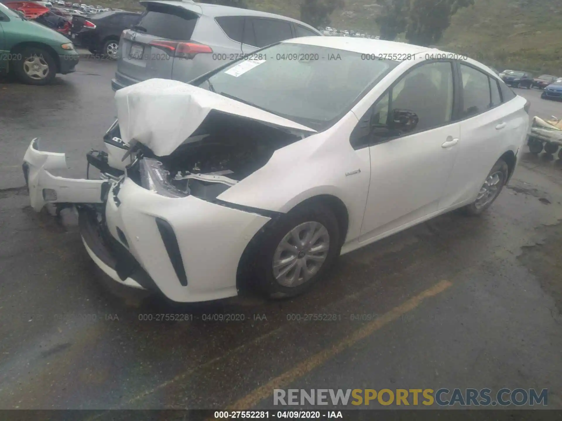 2 Photograph of a damaged car JTDKARFU4L3112954 TOYOTA PRIUS 2020