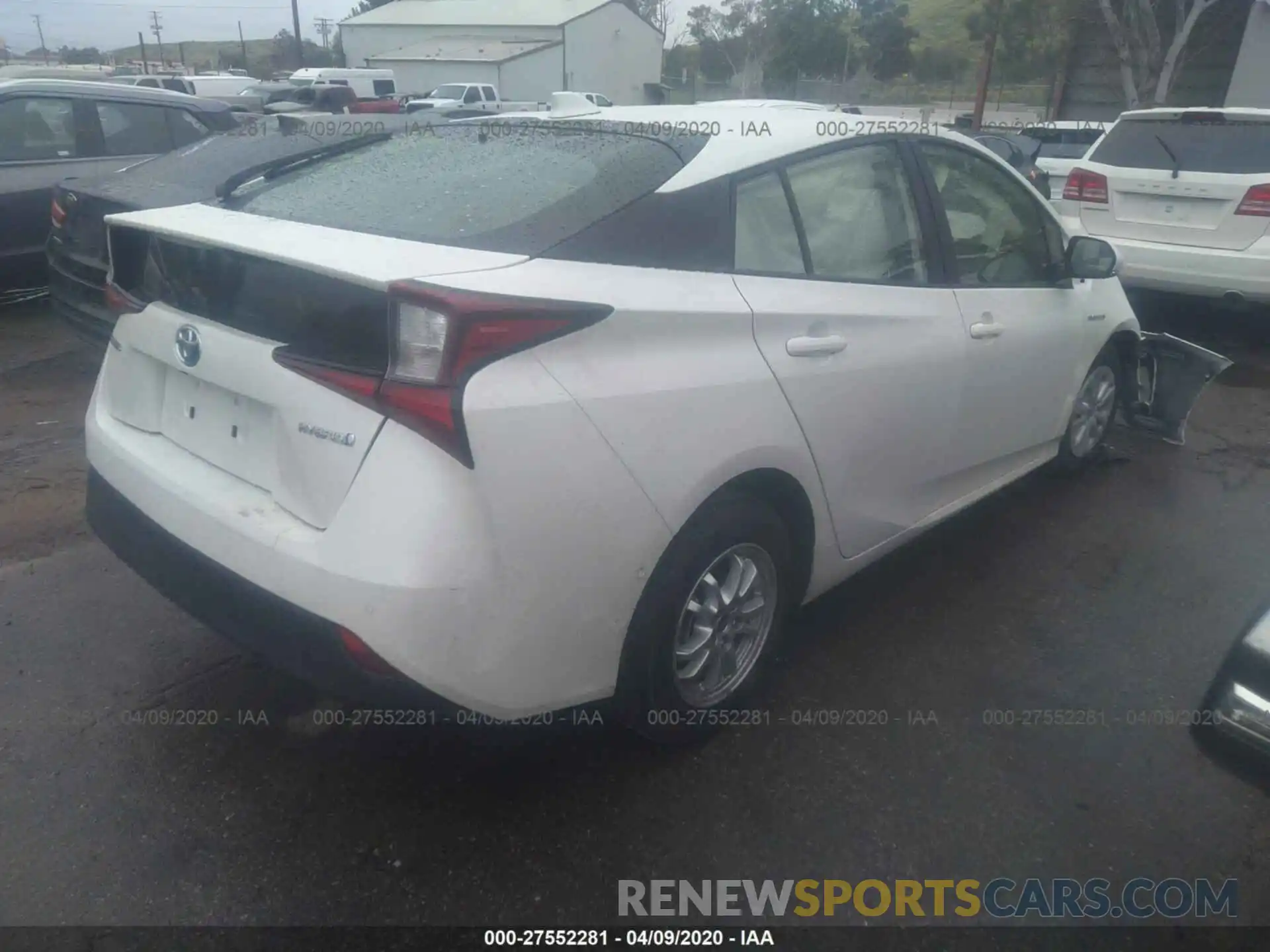 4 Photograph of a damaged car JTDKARFU4L3112954 TOYOTA PRIUS 2020