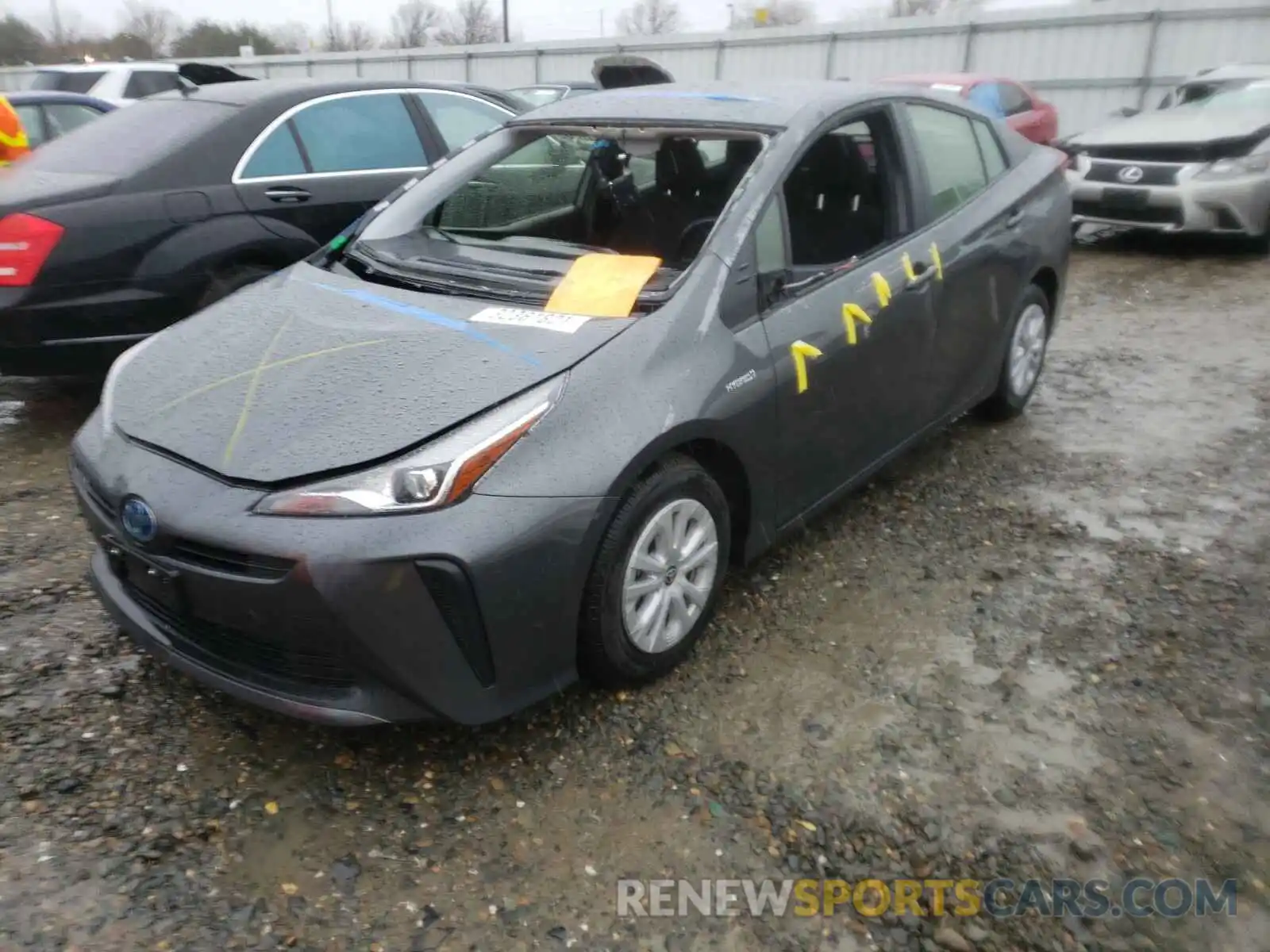 2 Photograph of a damaged car JTDKARFU4L3113053 TOYOTA PRIUS 2020