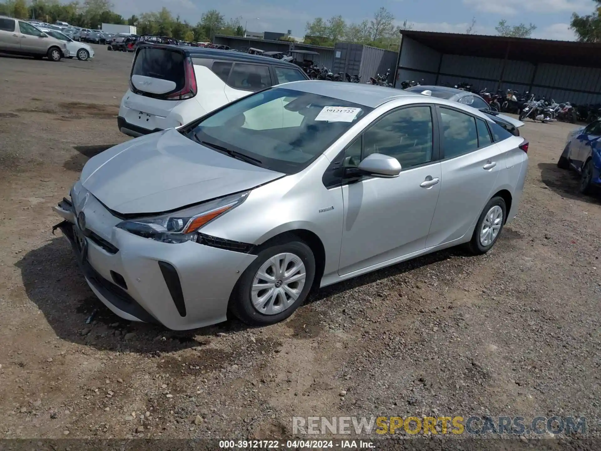 2 Photograph of a damaged car JTDKARFU4L3113862 TOYOTA PRIUS 2020