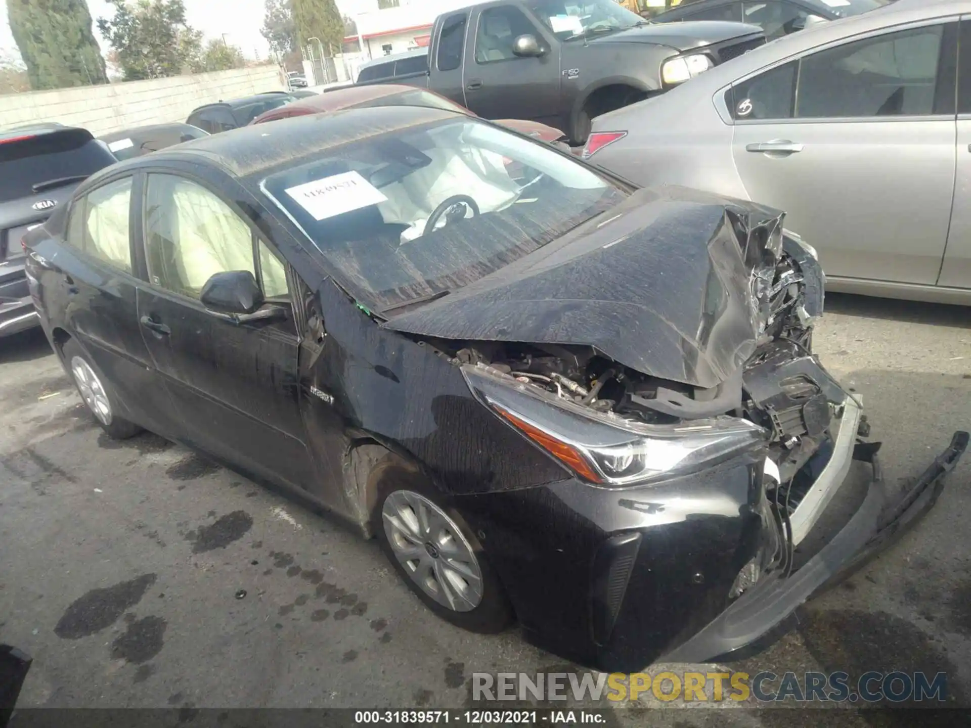 1 Photograph of a damaged car JTDKARFU4L3113974 TOYOTA PRIUS 2020