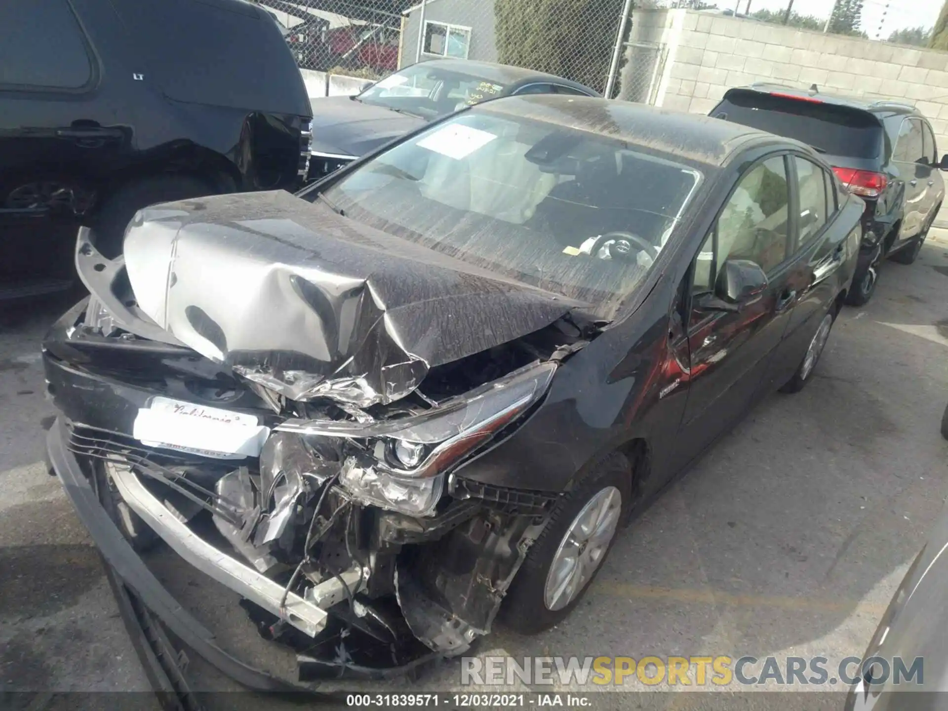 2 Photograph of a damaged car JTDKARFU4L3113974 TOYOTA PRIUS 2020