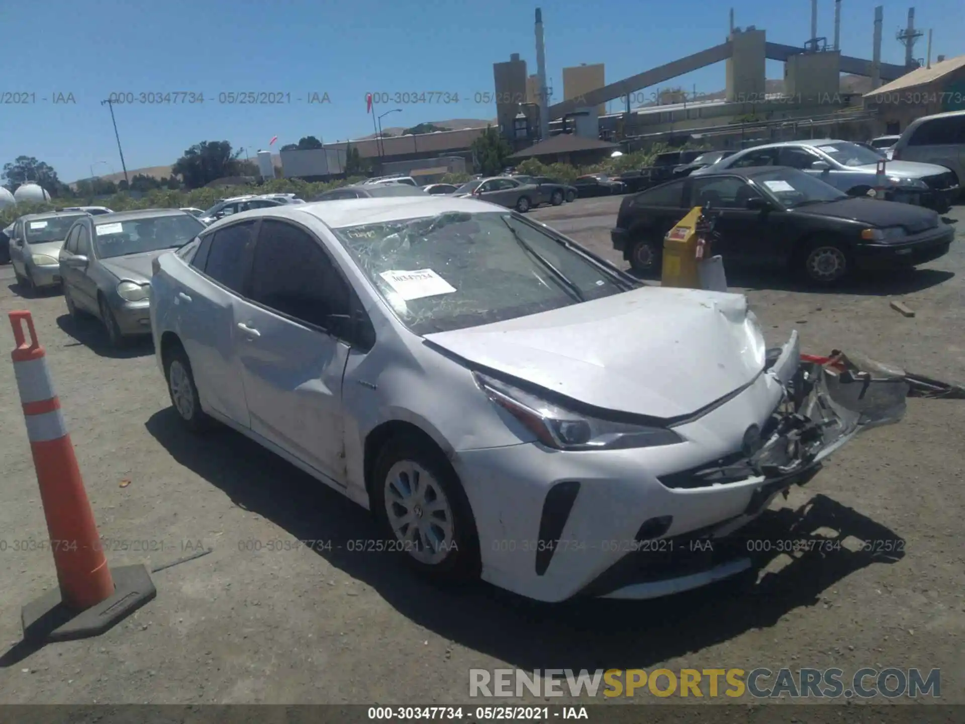 1 Photograph of a damaged car JTDKARFU4L3114123 TOYOTA PRIUS 2020