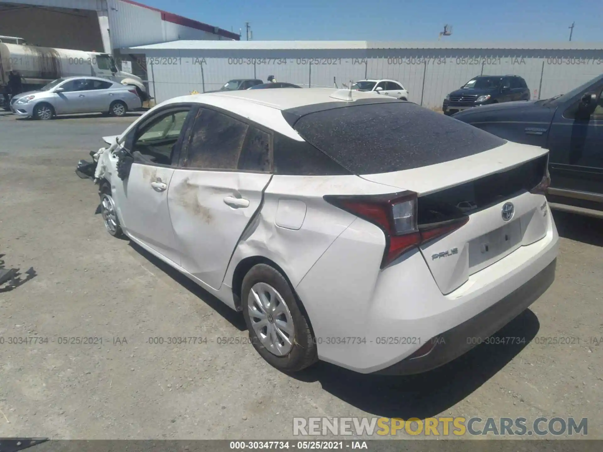 3 Photograph of a damaged car JTDKARFU4L3114123 TOYOTA PRIUS 2020