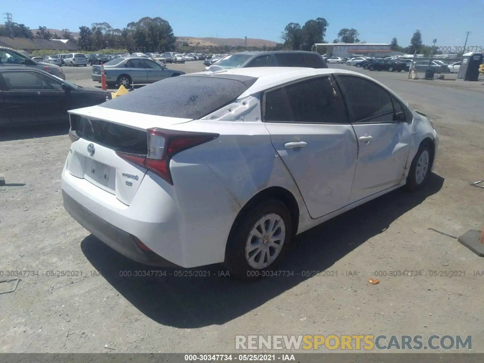 4 Photograph of a damaged car JTDKARFU4L3114123 TOYOTA PRIUS 2020