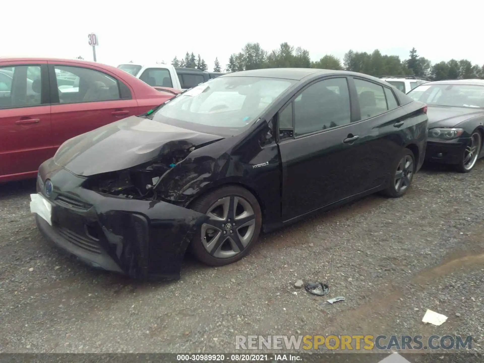 2 Photograph of a damaged car JTDKARFU4L3115787 TOYOTA PRIUS 2020