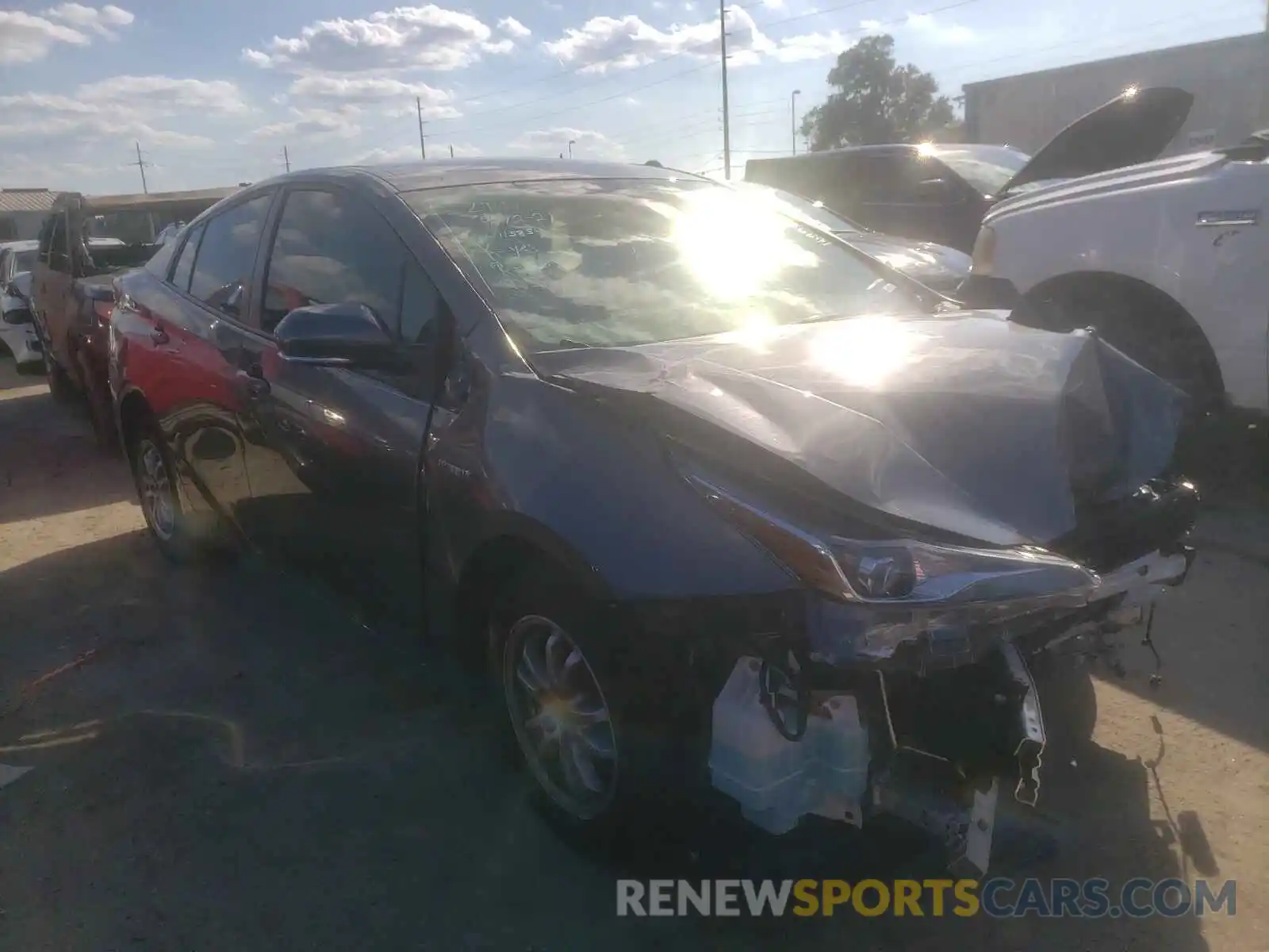 1 Photograph of a damaged car JTDKARFU4L3115854 TOYOTA PRIUS 2020