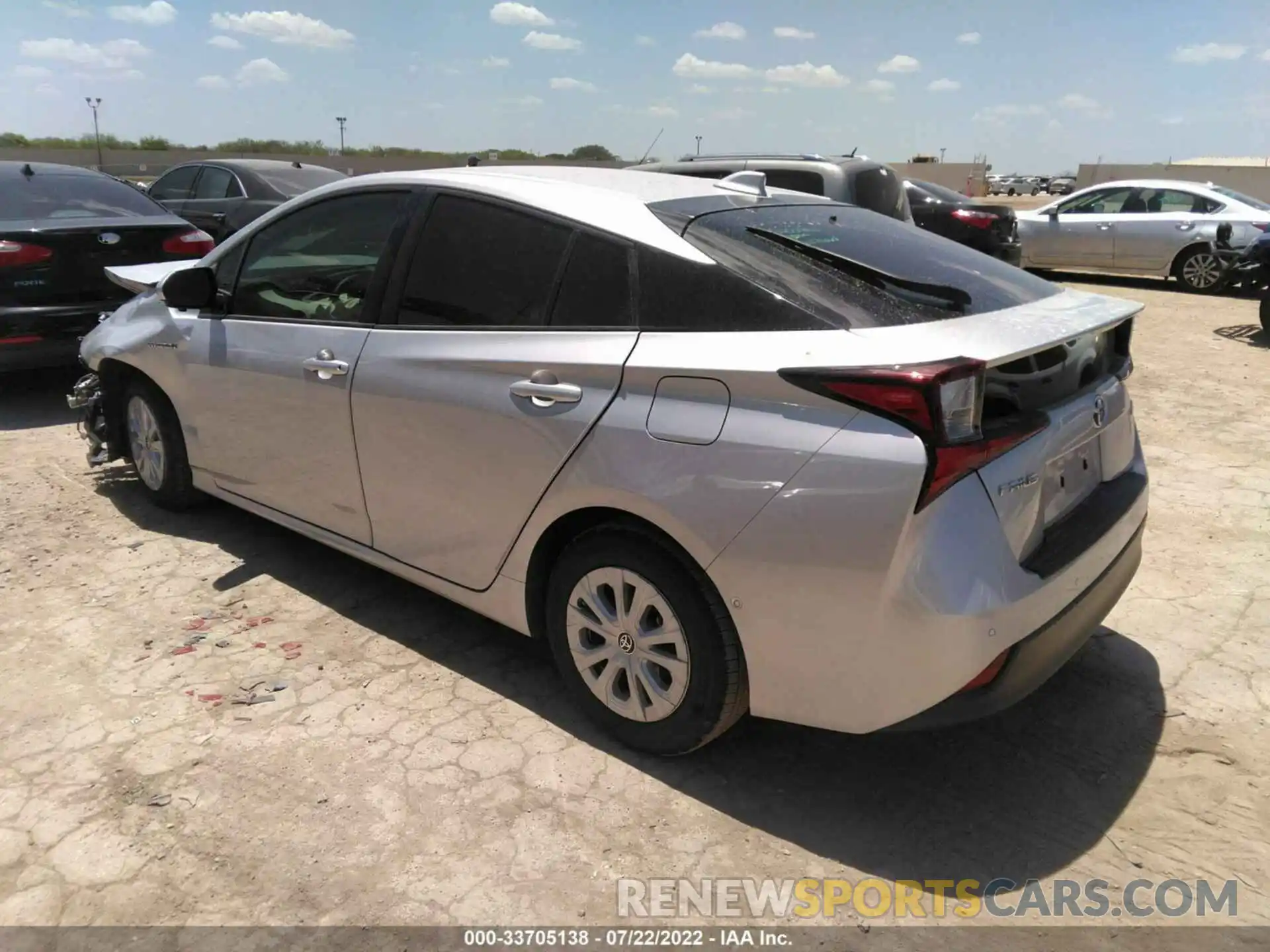 3 Photograph of a damaged car JTDKARFU4L3116440 TOYOTA PRIUS 2020