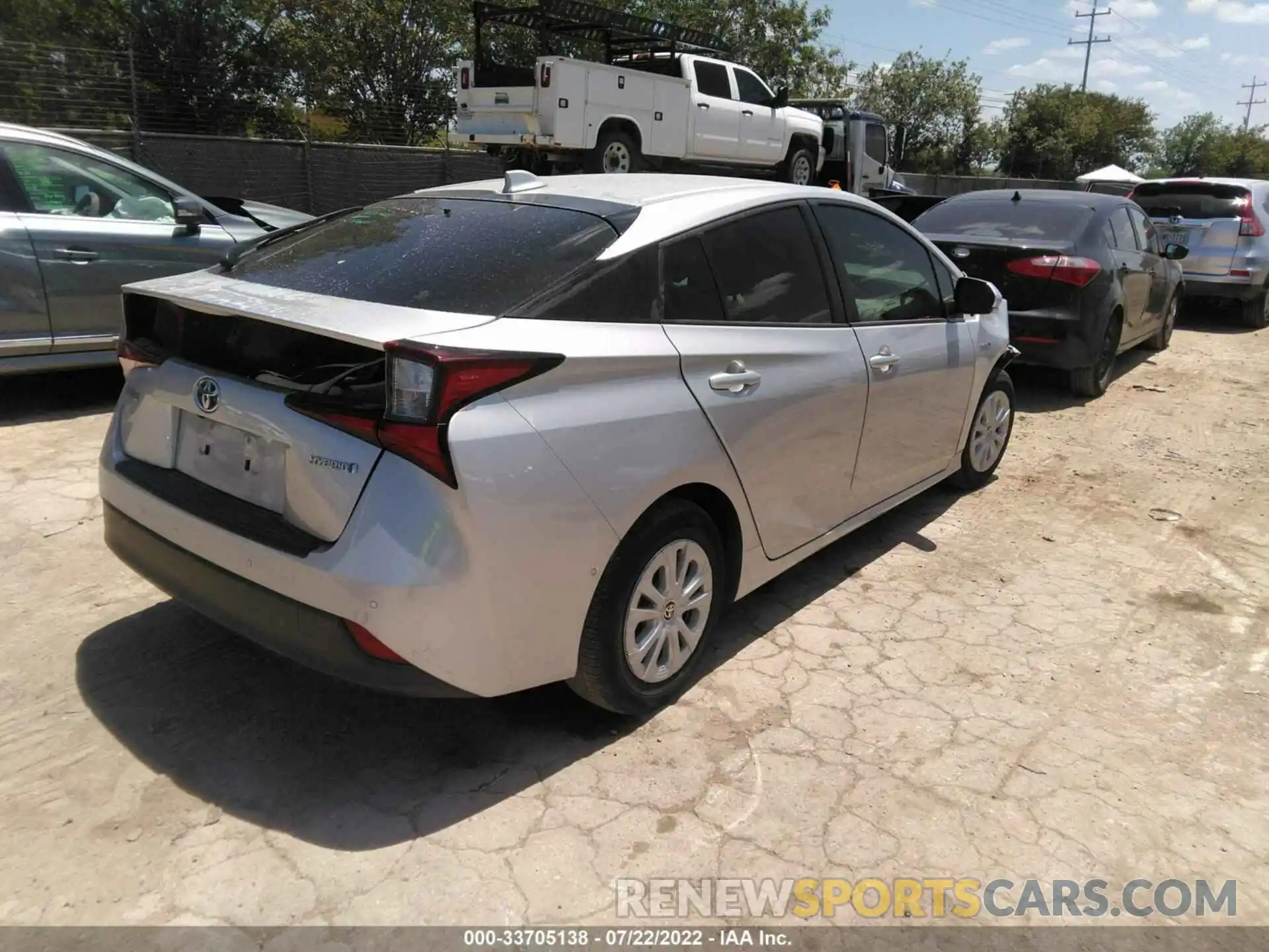 4 Photograph of a damaged car JTDKARFU4L3116440 TOYOTA PRIUS 2020