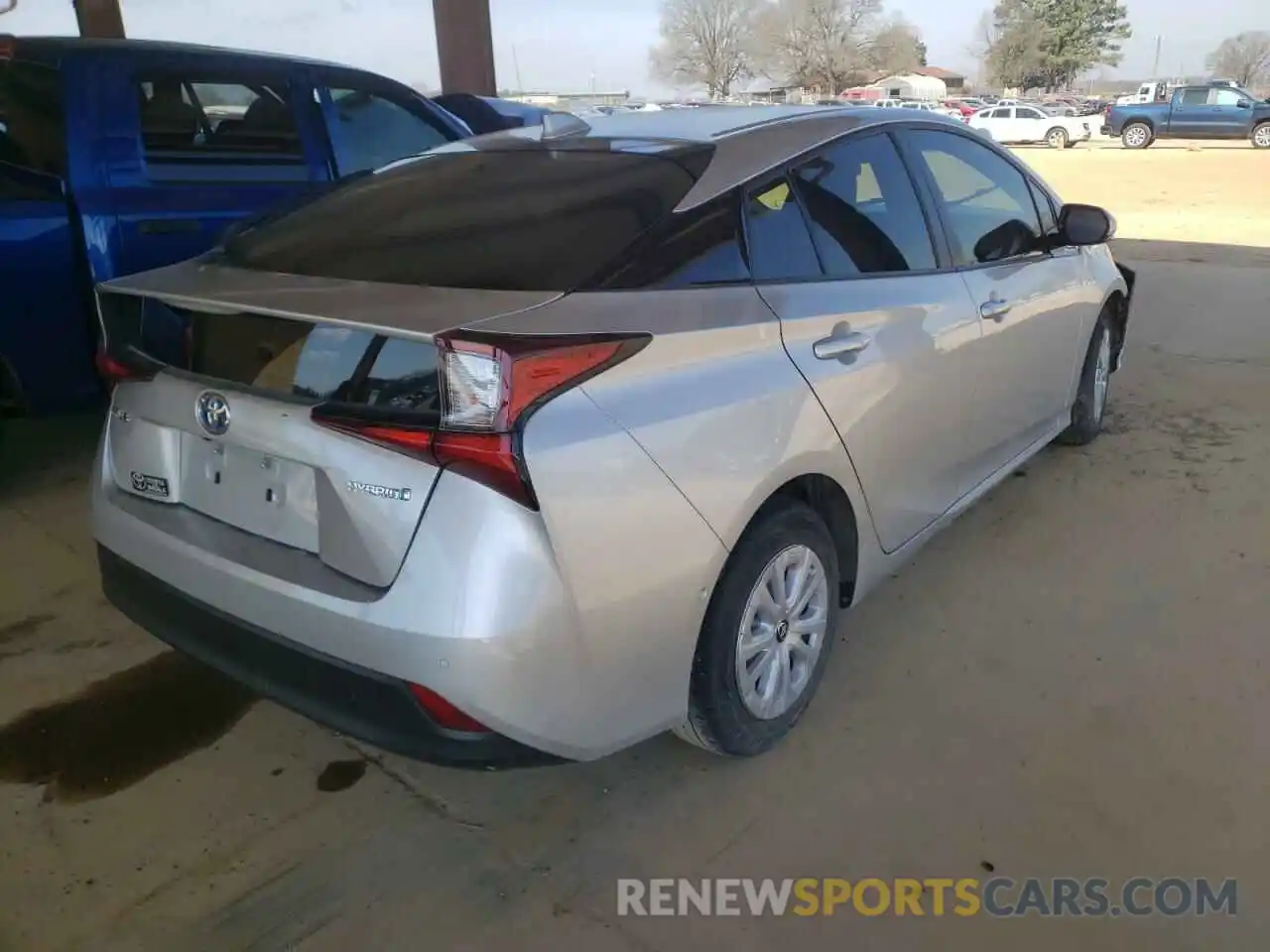 4 Photograph of a damaged car JTDKARFU4L3117183 TOYOTA PRIUS 2020