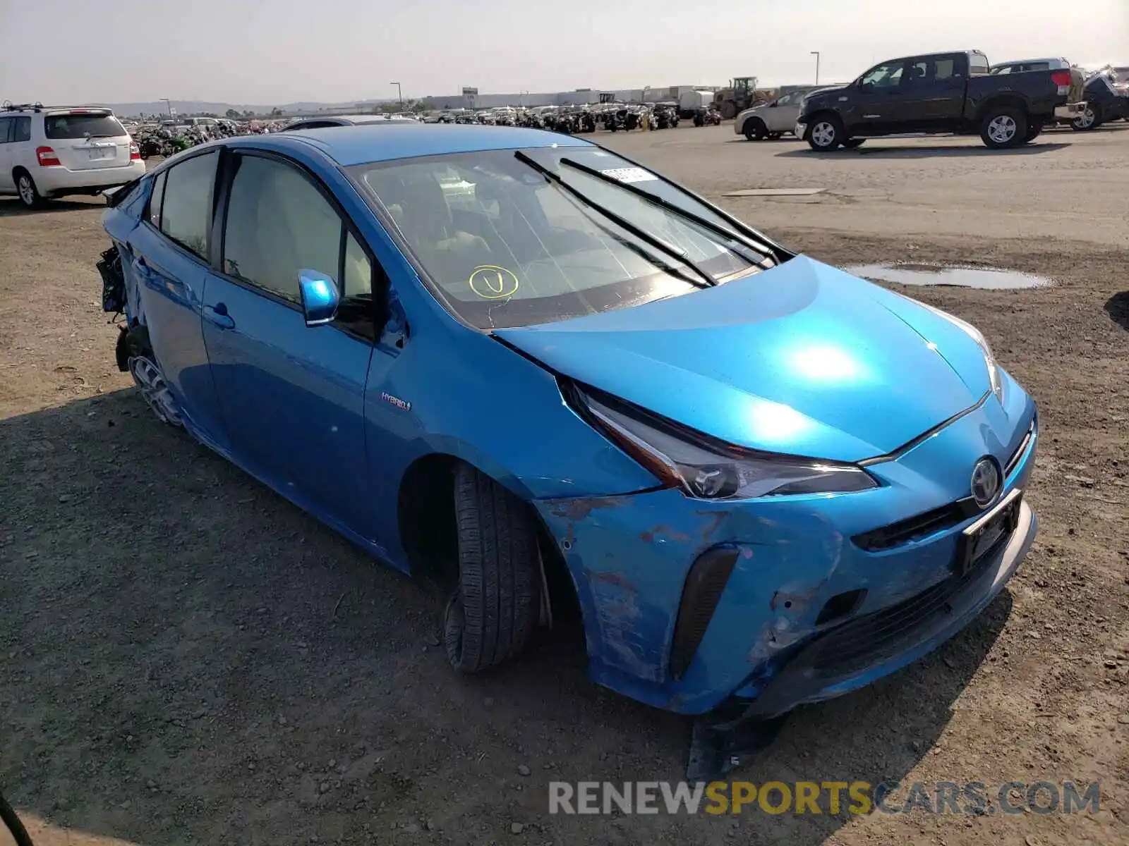 1 Photograph of a damaged car JTDKARFU4L3117586 TOYOTA PRIUS 2020