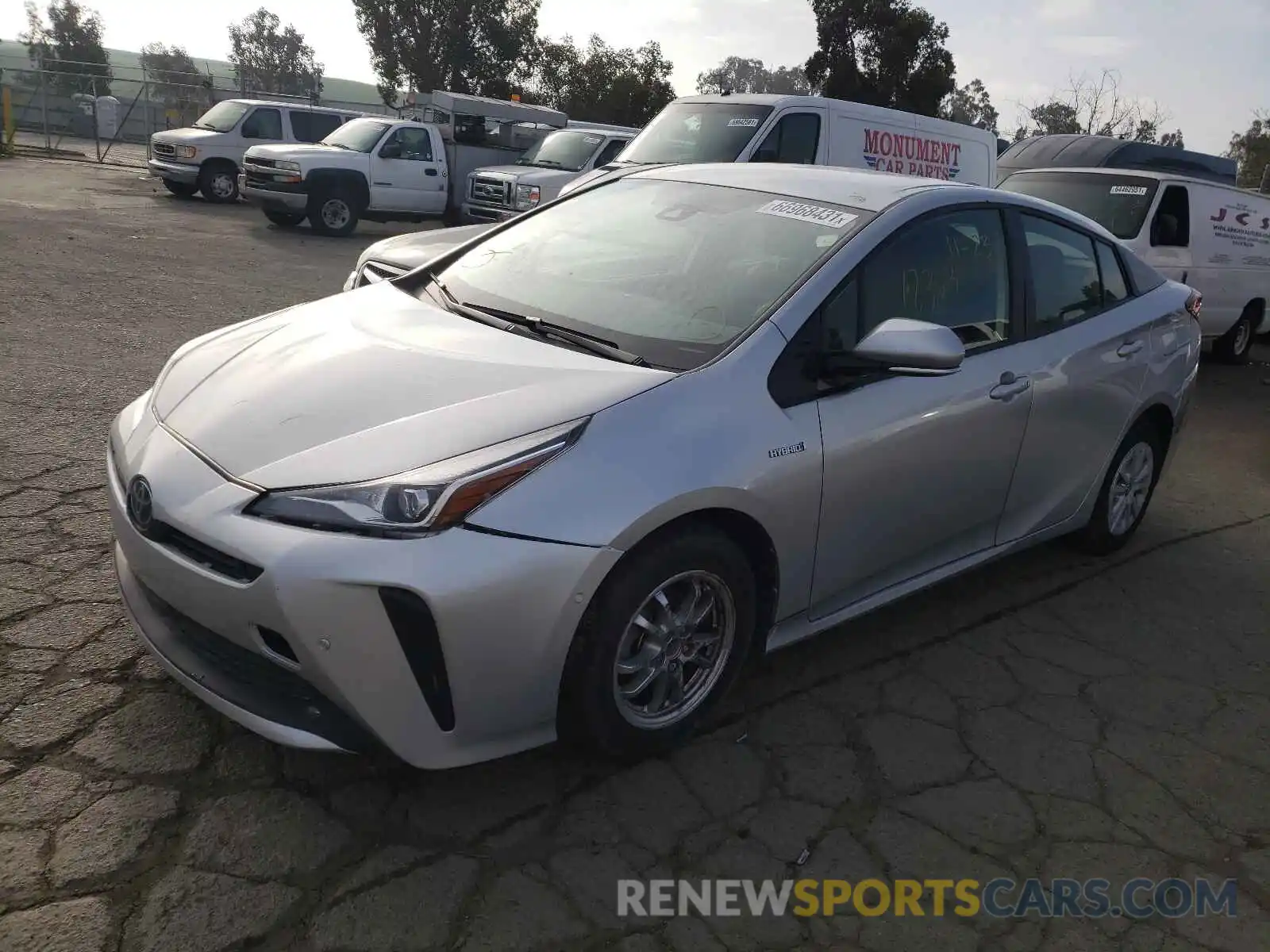 2 Photograph of a damaged car JTDKARFU4L3117698 TOYOTA PRIUS 2020