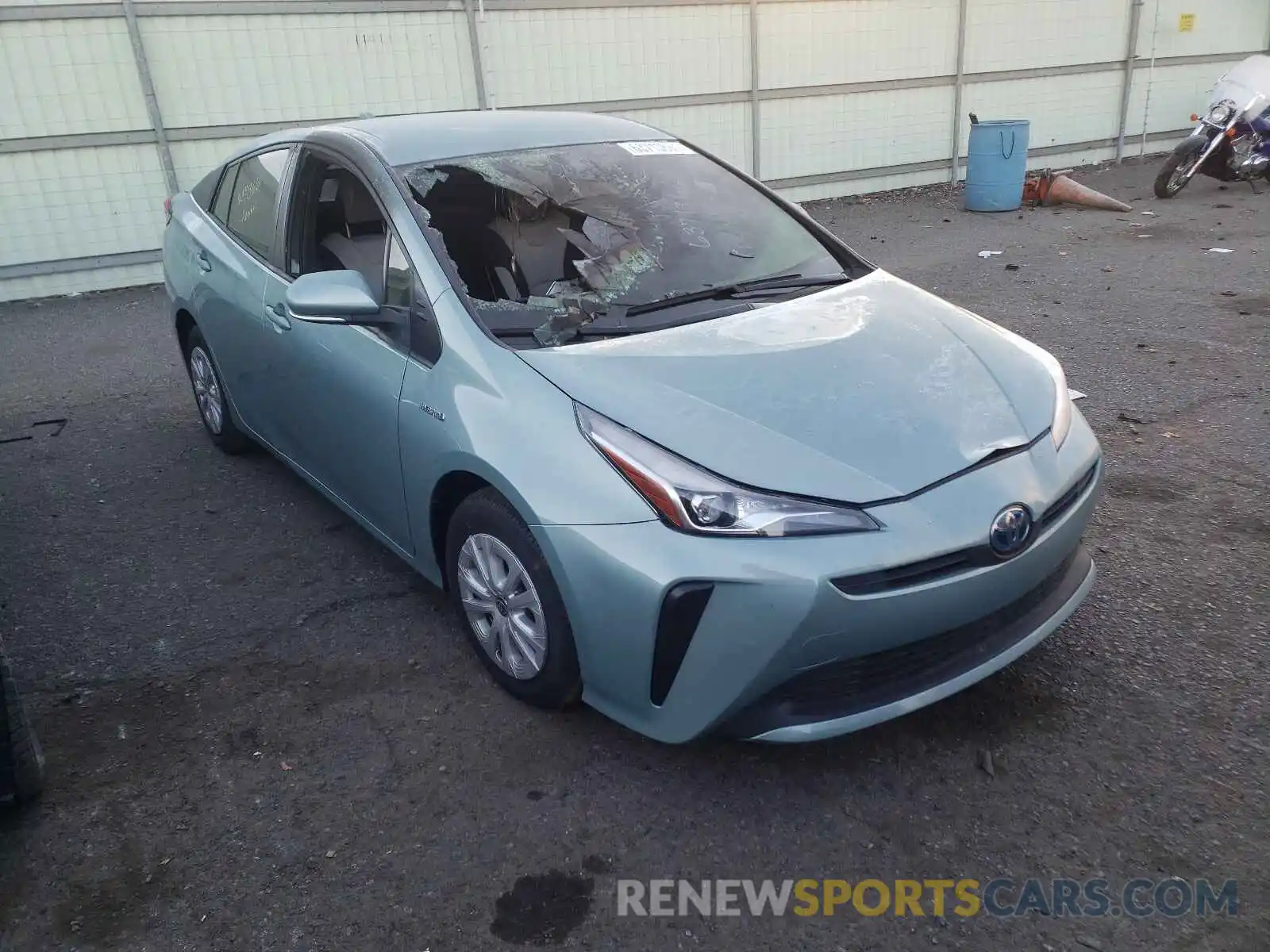 1 Photograph of a damaged car JTDKARFU4L3118124 TOYOTA PRIUS 2020